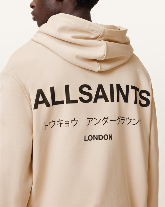 DUSTY LIGHT BROWN Color Underground Oth Hoody from AllSaints