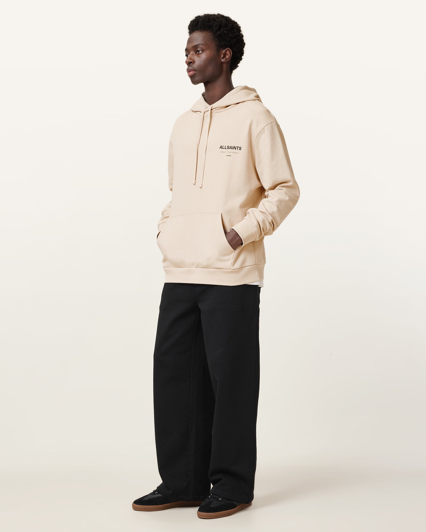 DUSTY LIGHT BROWN Color Underground Oth Hoody from AllSaints