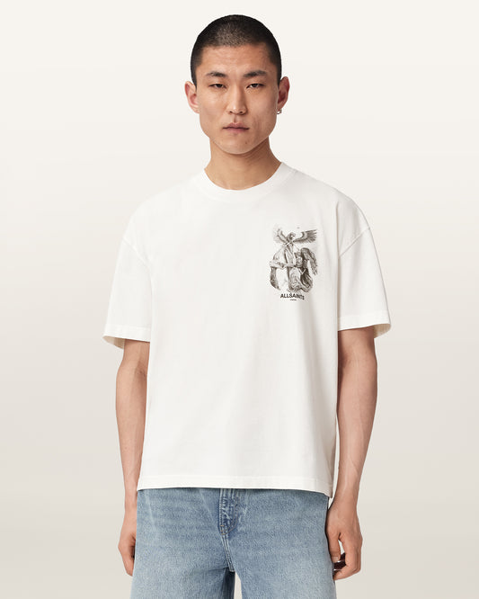 Chalk White Color Seraph SS Crew Tee from AllSaints