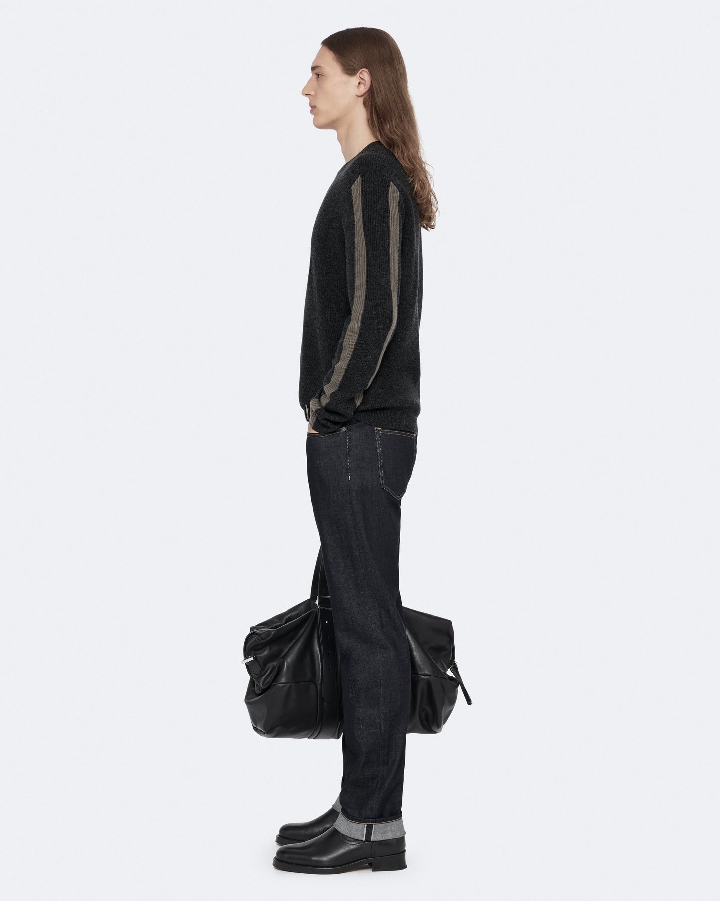 Charcoal Grey Color Hawke Crew Jumper from AllSaints