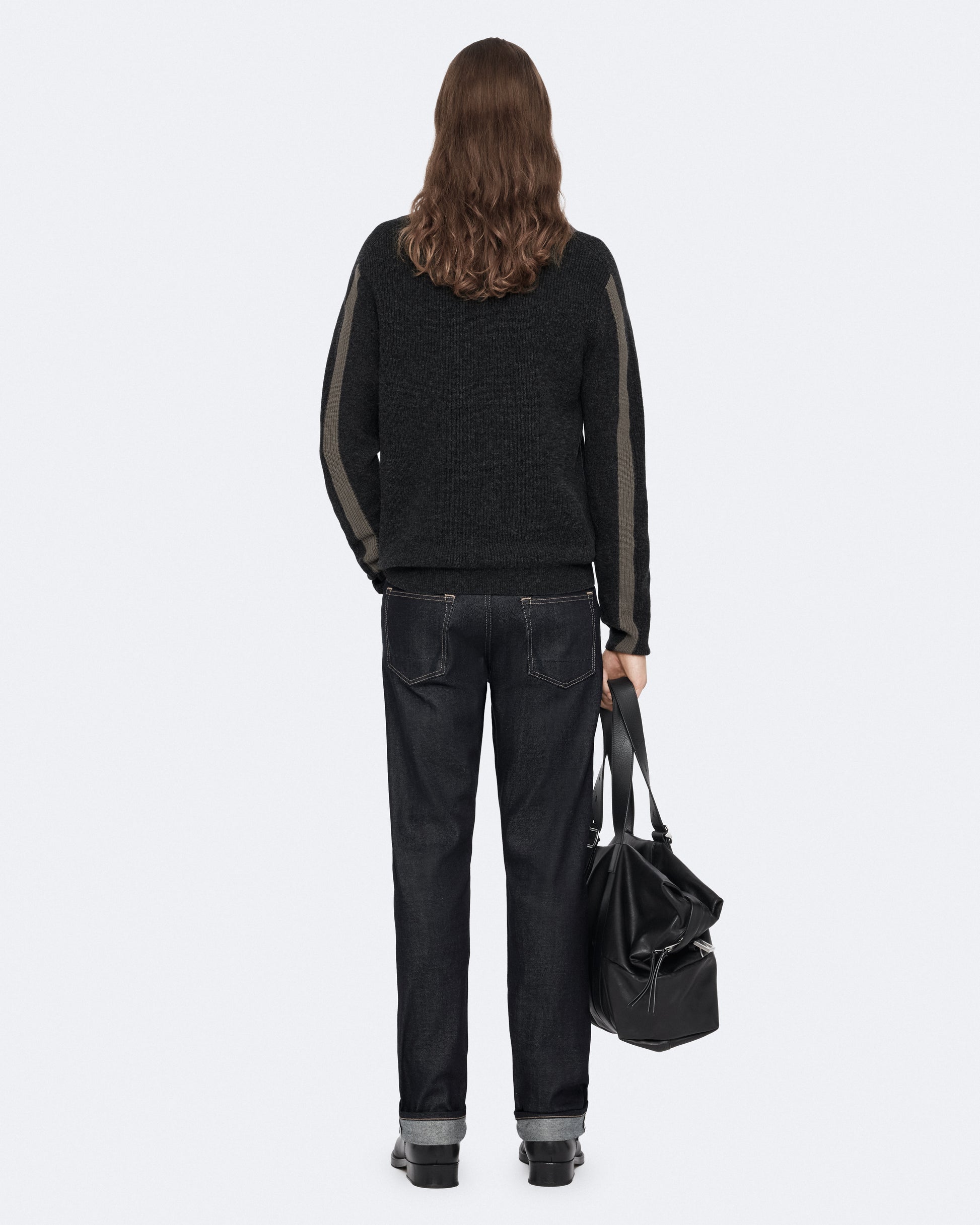 Charcoal Grey Color Hawke Crew Jumper from AllSaints