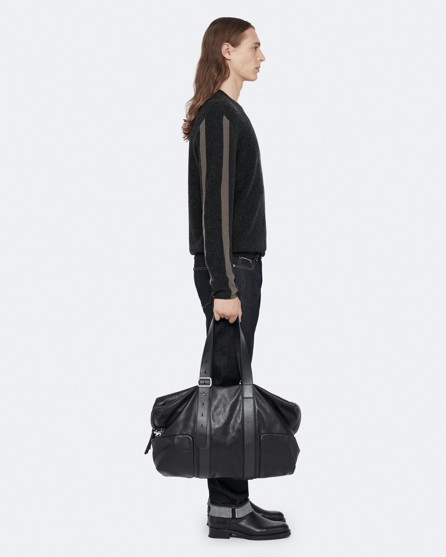 Charcoal Grey Color Hawke Crew Jumper from AllSaints