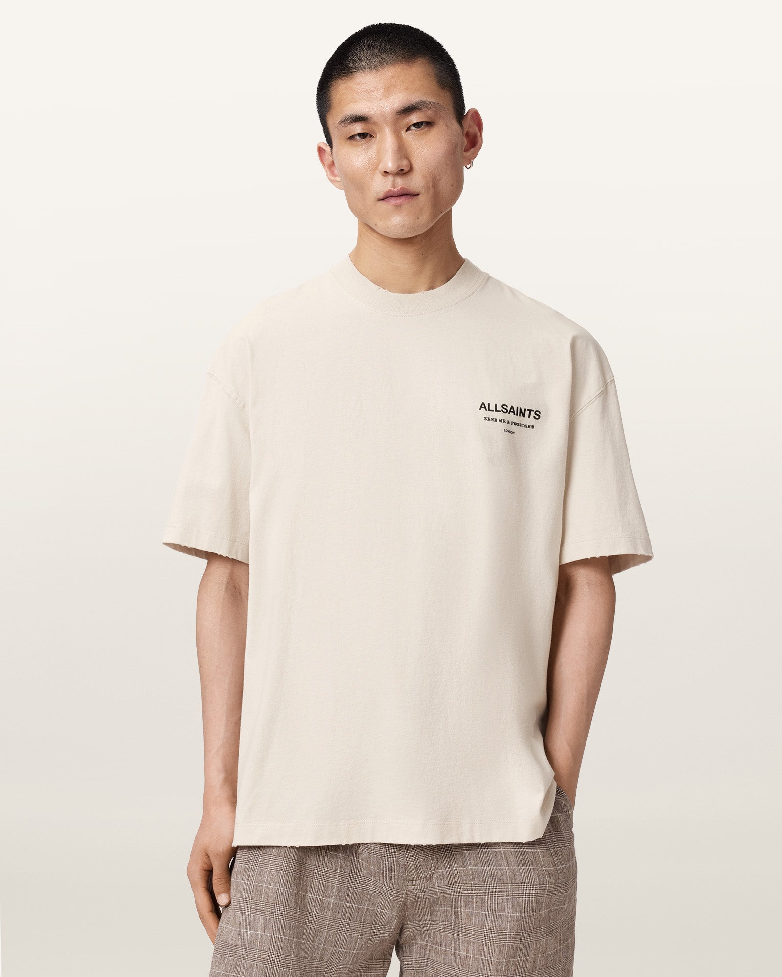 DUSK WHITE Color Dreamer SS Crew Tee from AllSaints