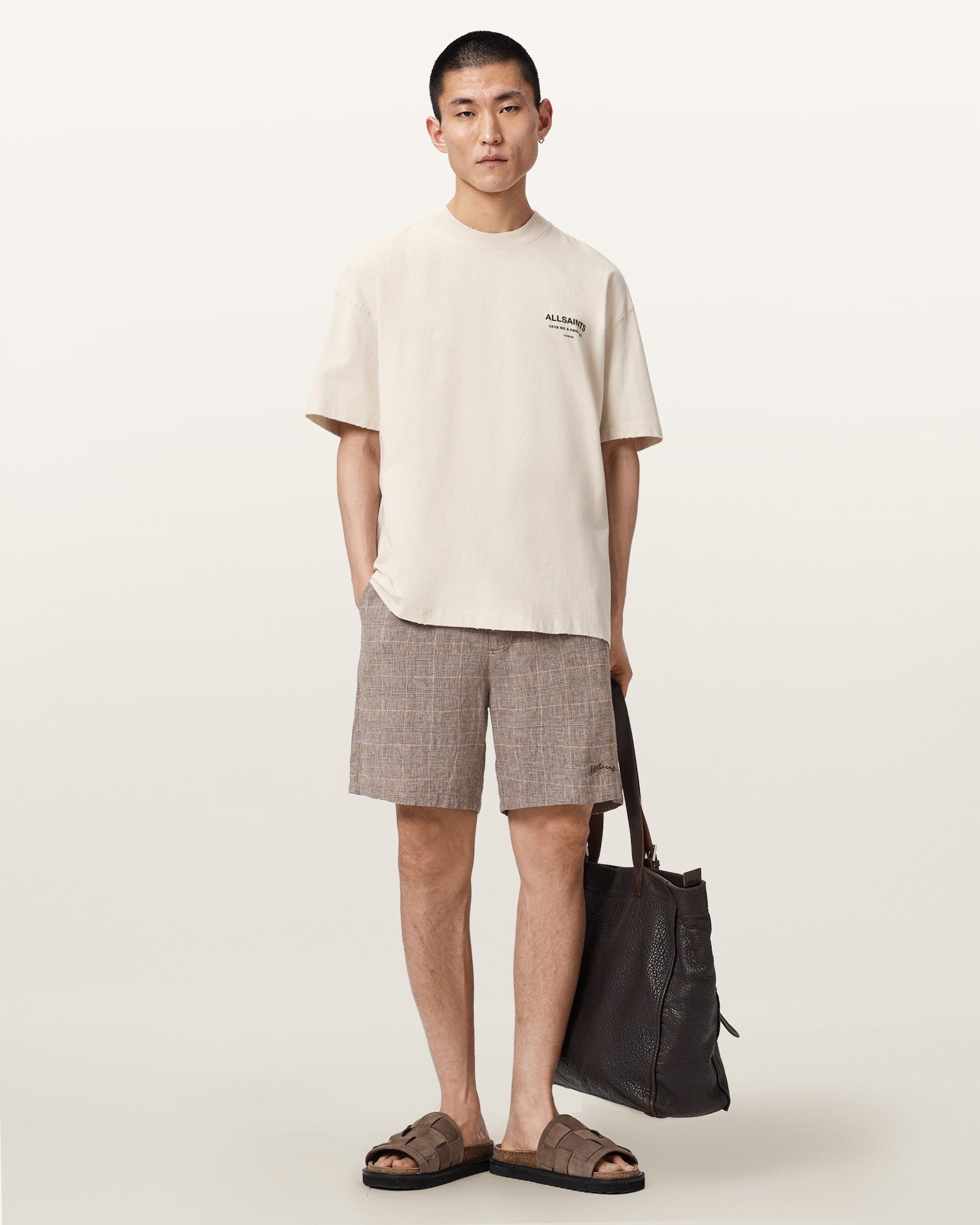 DUSK WHITE Color Dreamer SS Crew Tee from AllSaints