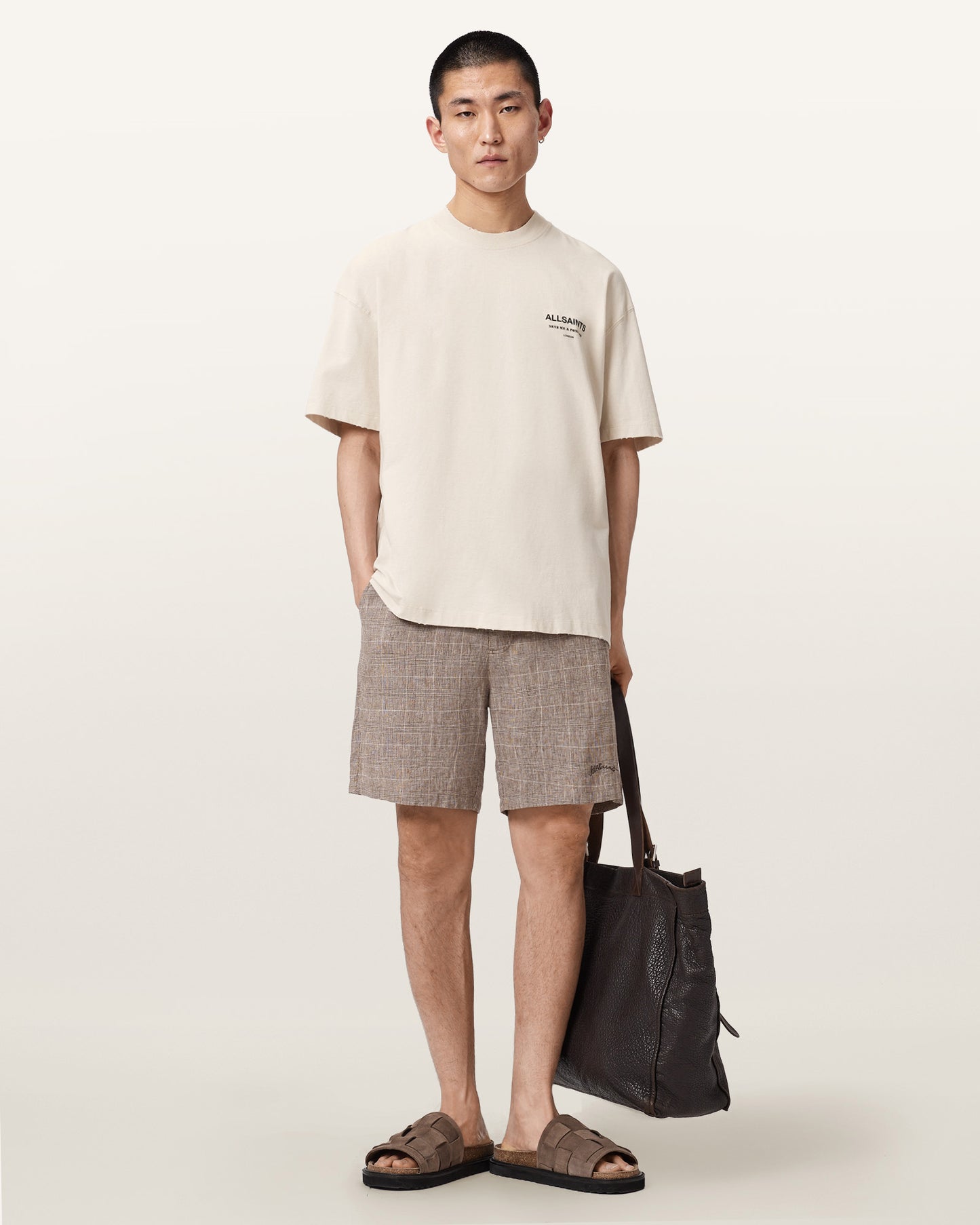 DUSK WHITE Color Dreamer SS Crew Tee from AllSaints