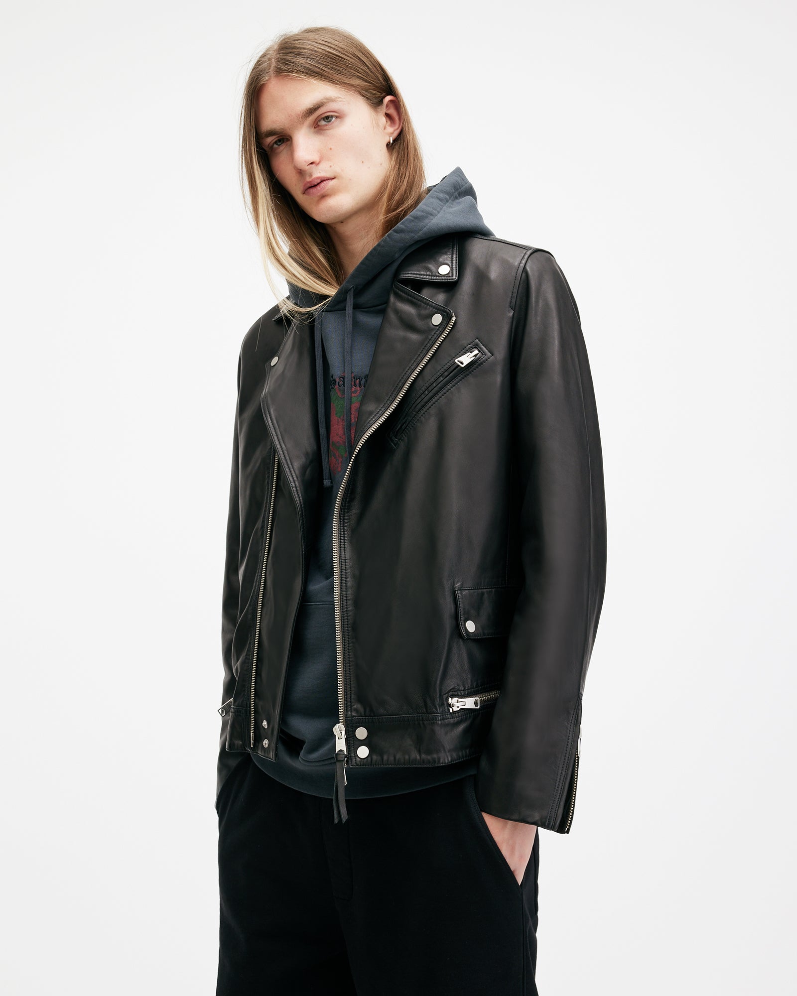 Clay Leather Biker Jacket