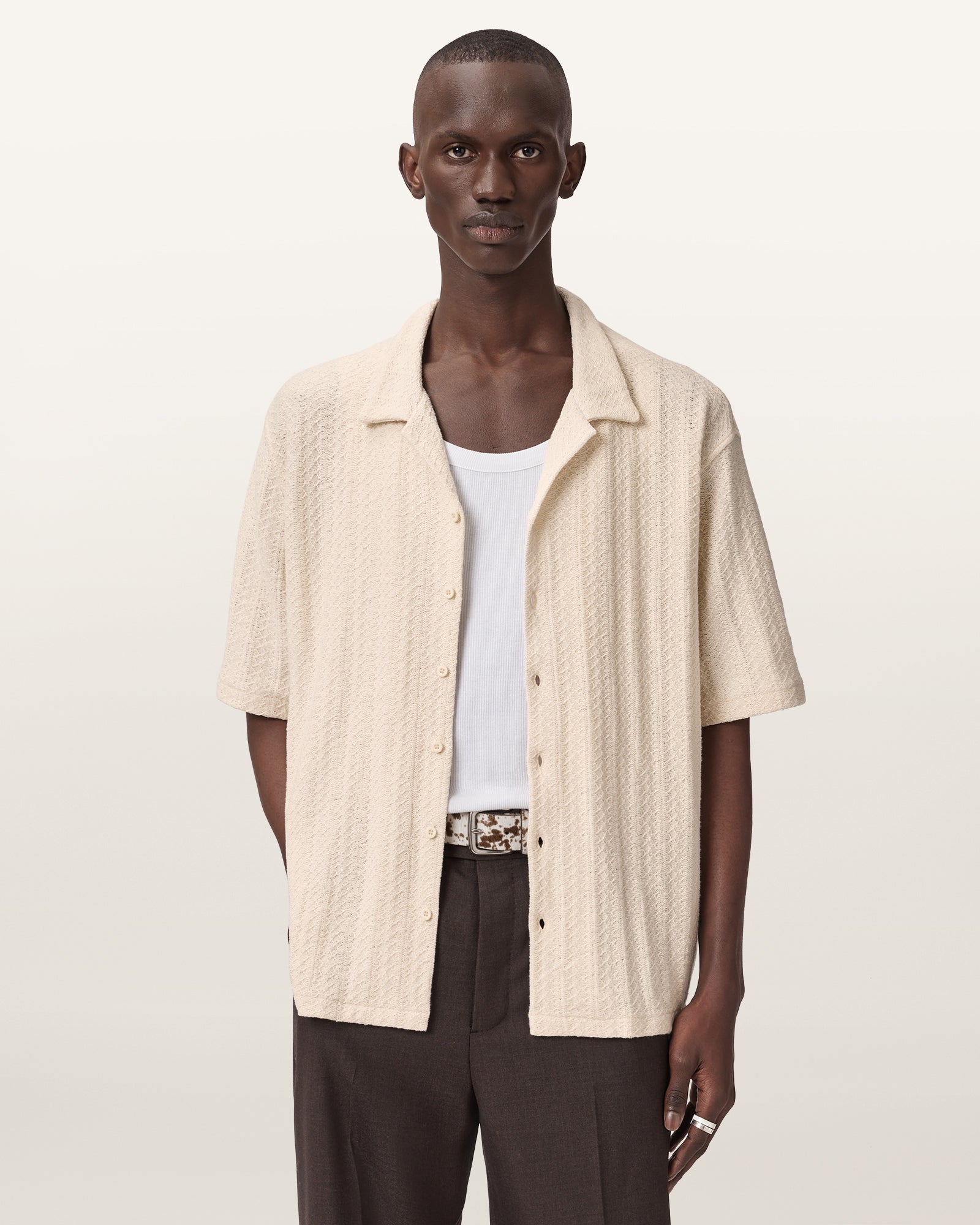 COTTAGE WHITE Color Trace SS Shirt from AllSaints