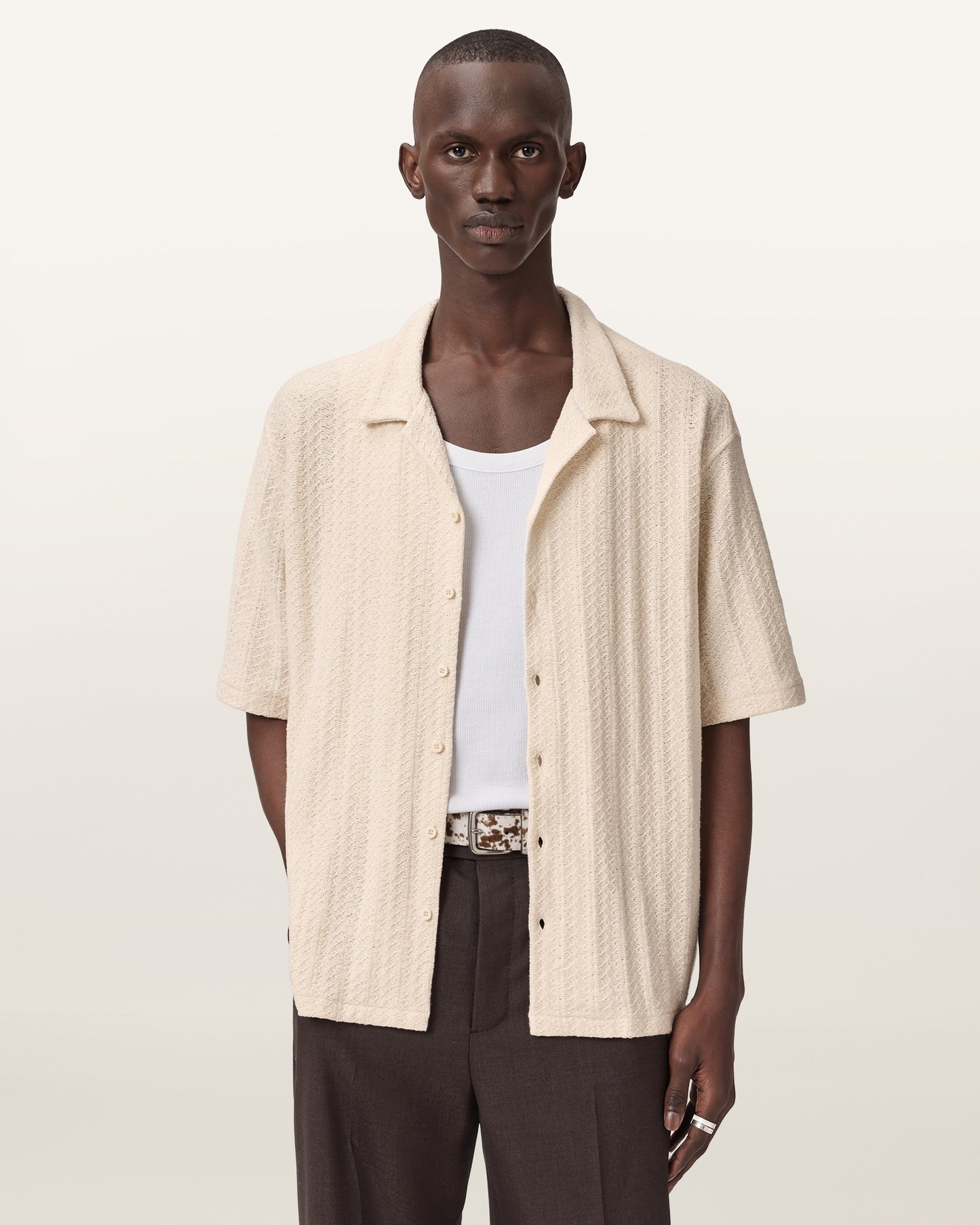COTTAGE WHITE Color Trace SS Shirt from AllSaints