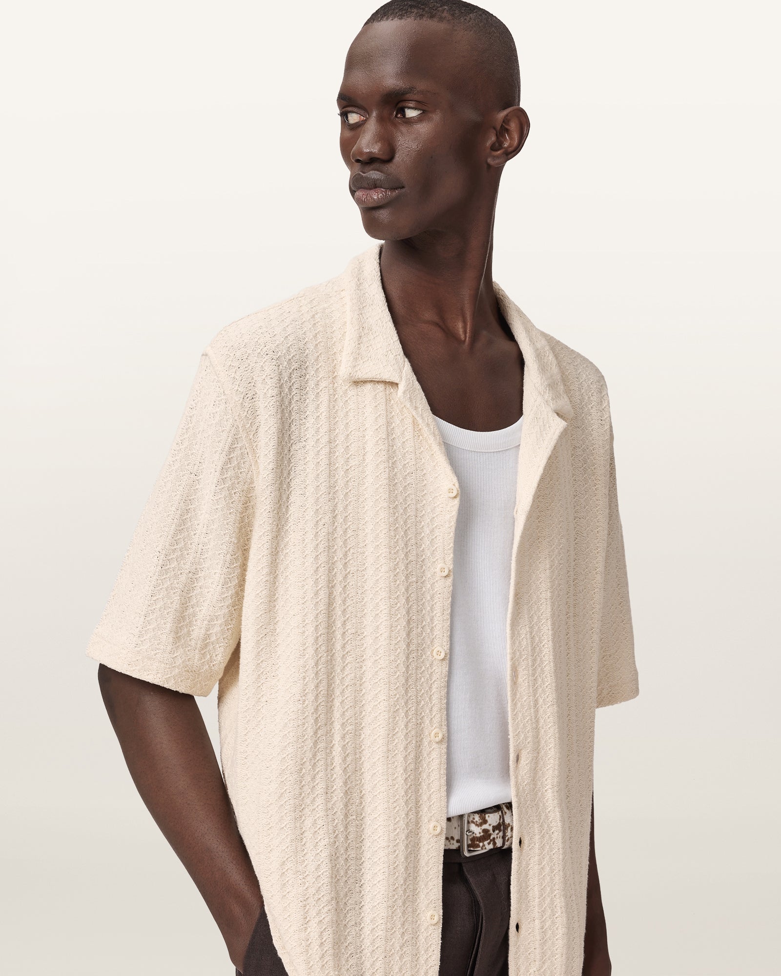 COTTAGE WHITE Color Trace SS Shirt from AllSaints