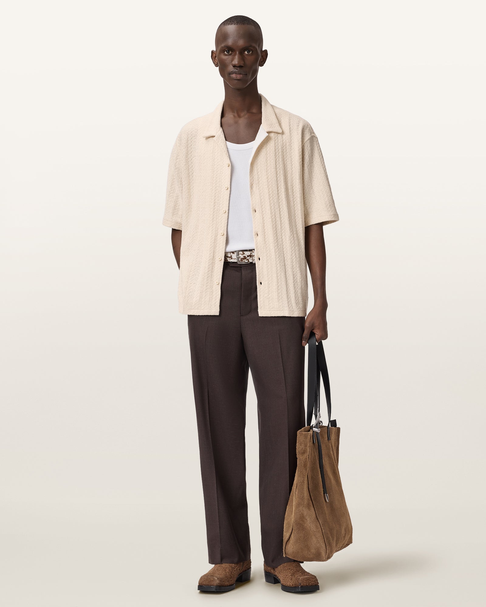 COTTAGE WHITE Color Trace SS Shirt from AllSaints