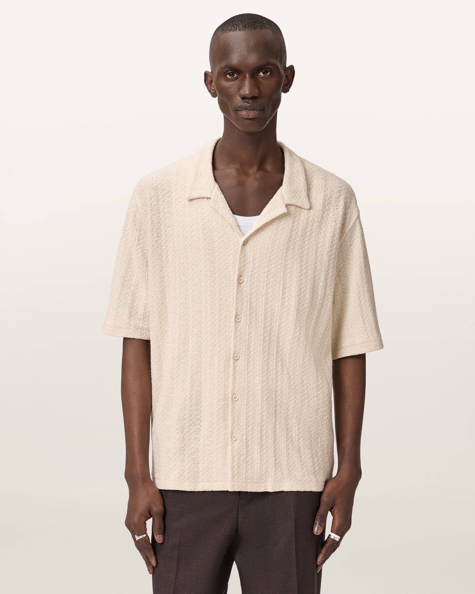 COTTAGE WHITE Color Trace SS Shirt from AllSaints