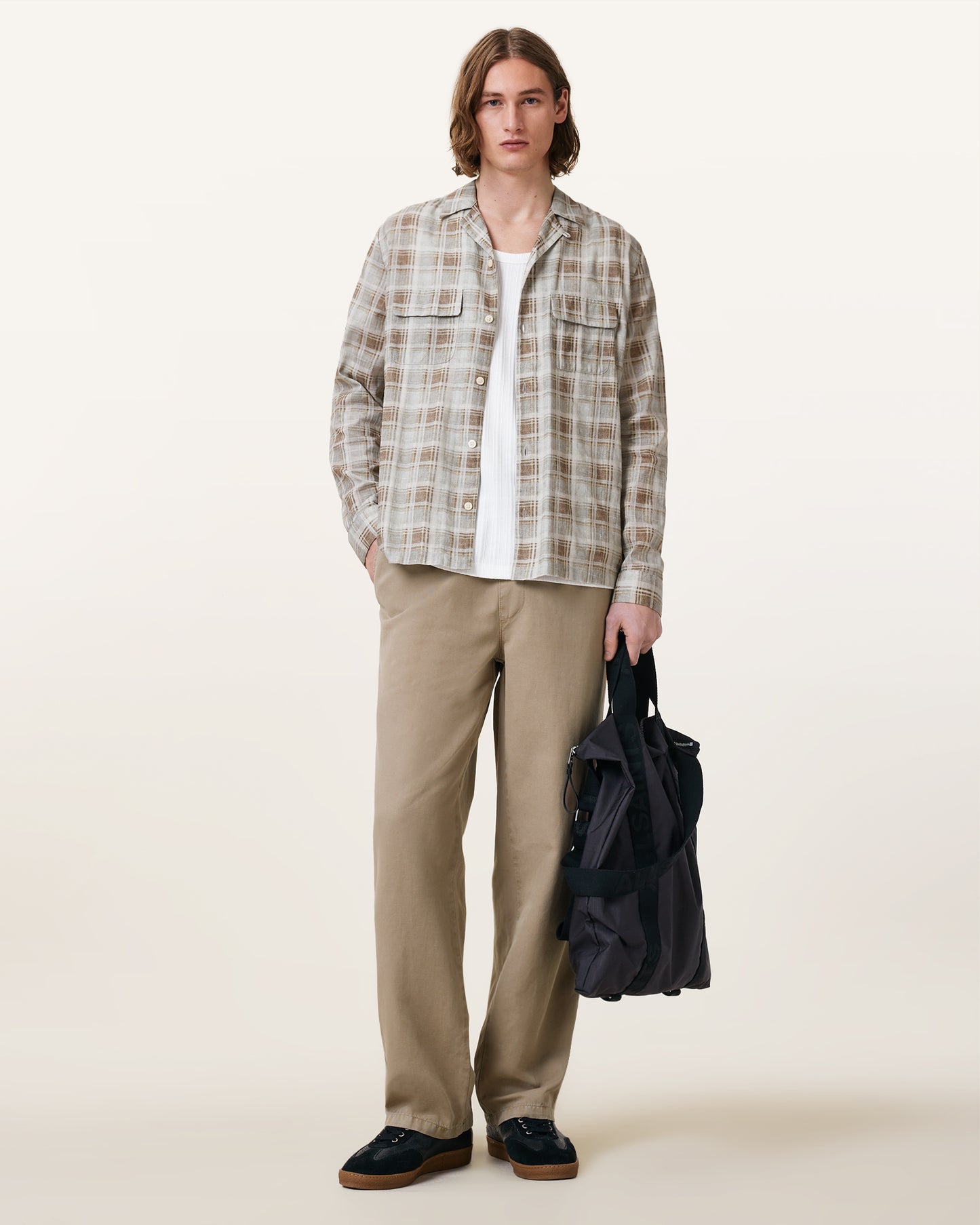 RANGIFER BROWN Color Hanbury Trouser from AllSaints