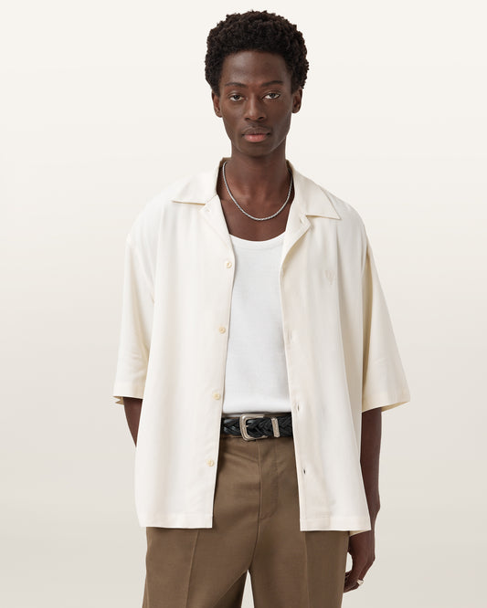 JETSTREAM WHITE Color Rialto SS Shirt from AllSaints