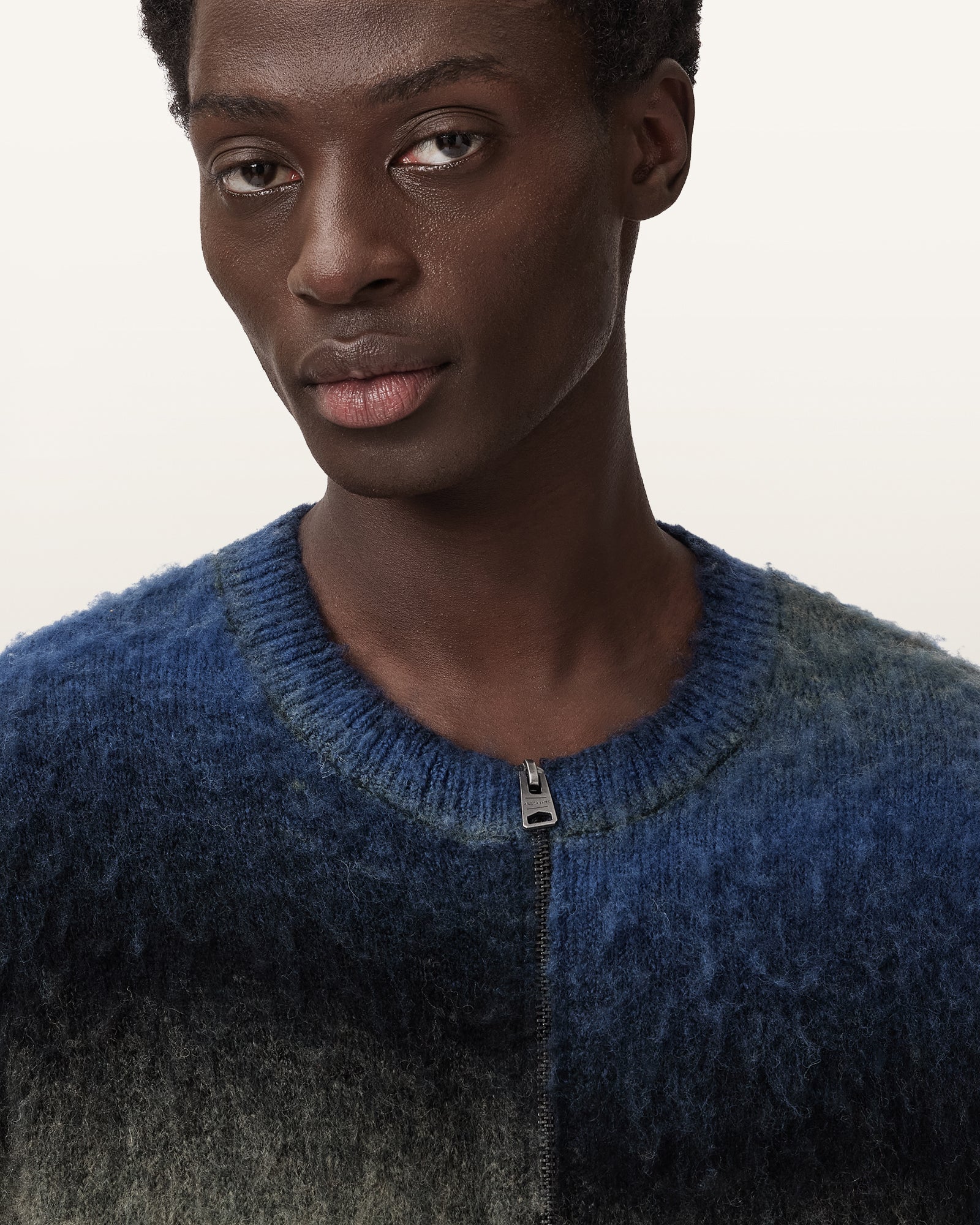 BLUE/GREY/BLACK Color Halley Cardigan from AllSaints