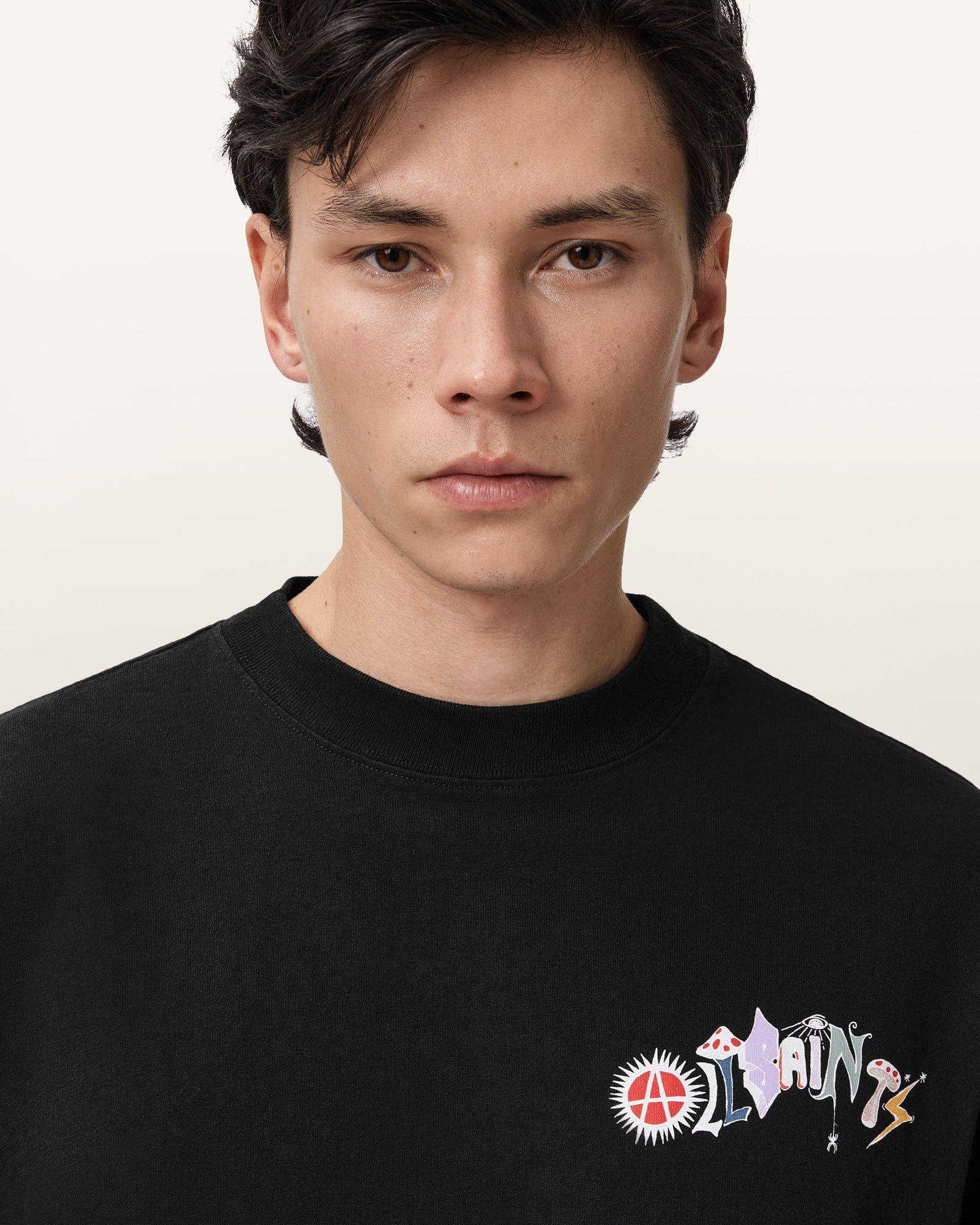 Washed Black Color Gardens LS Crew from AllSaints