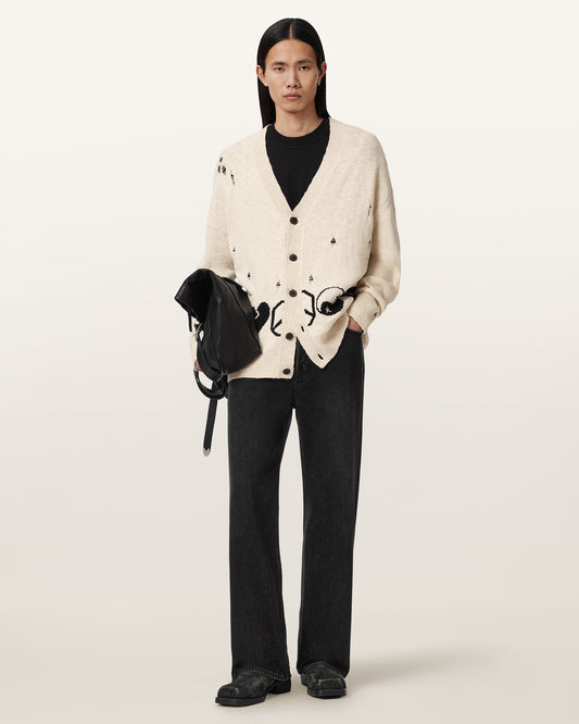 ECRU WHITE Color Tabua Cardigan from AllSaints