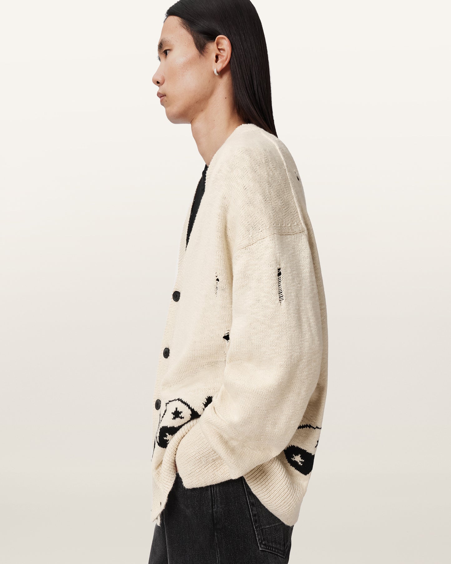 ECRU WHITE Color Tabua Cardigan from AllSaints