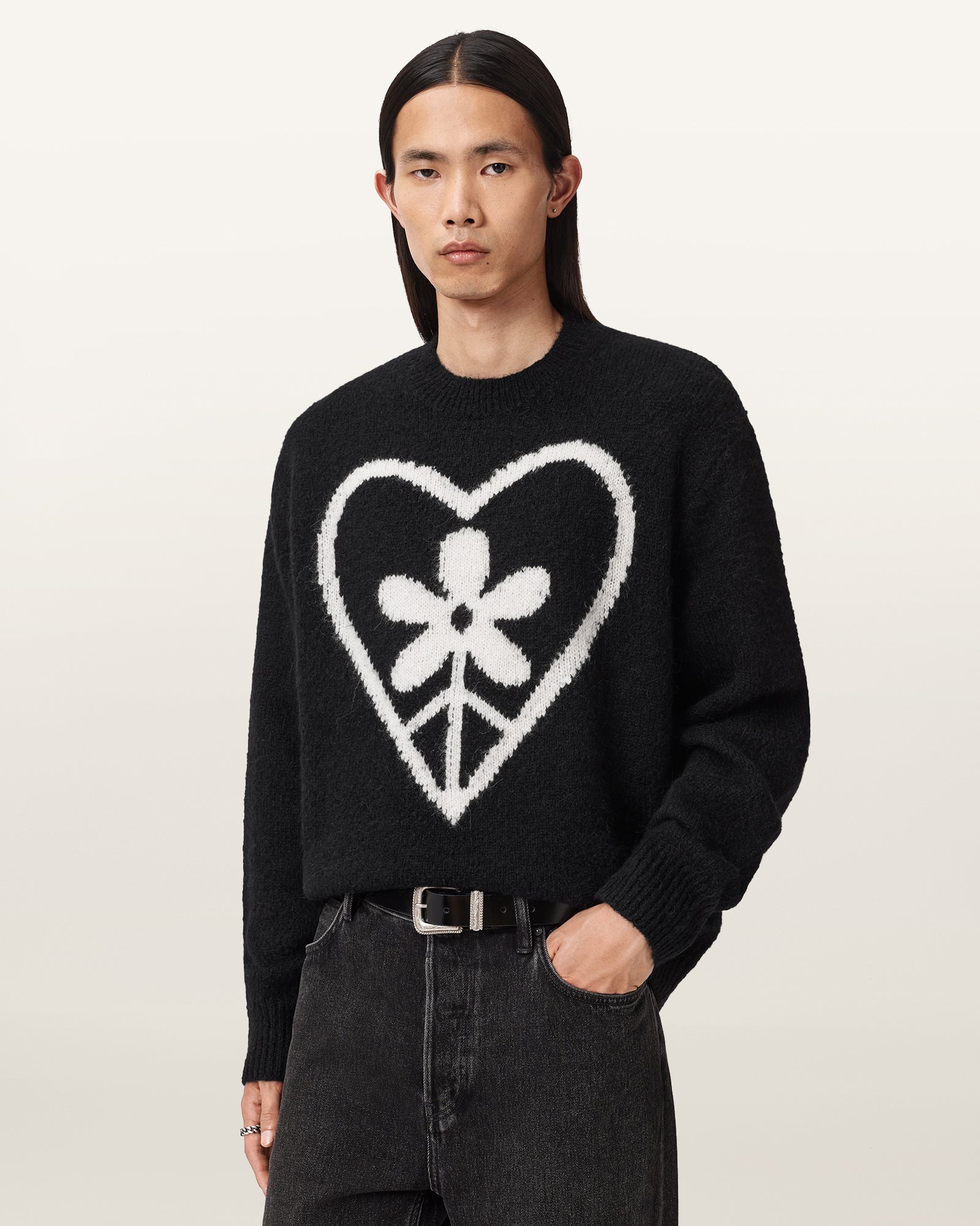 Black Color Finden Crew from AllSaints