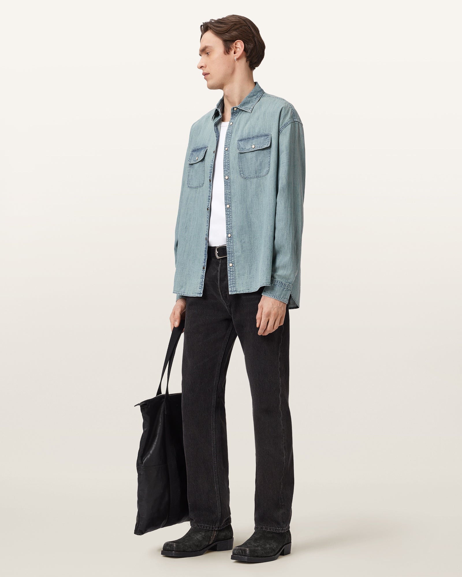 FADED INDIGO Color Gribbs LS Shirt from AllSaints