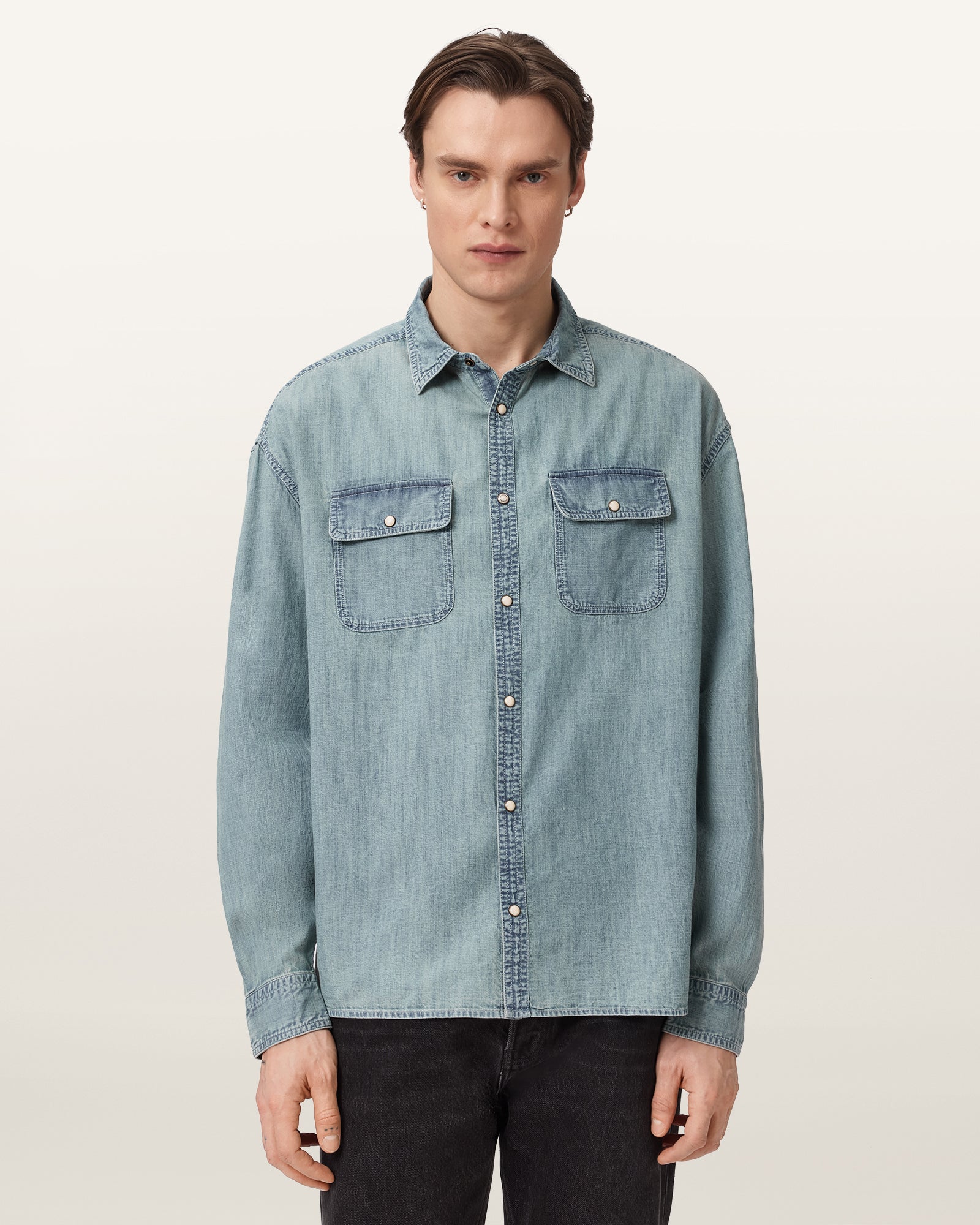 FADED INDIGO Color Gribbs LS Shirt from AllSaints