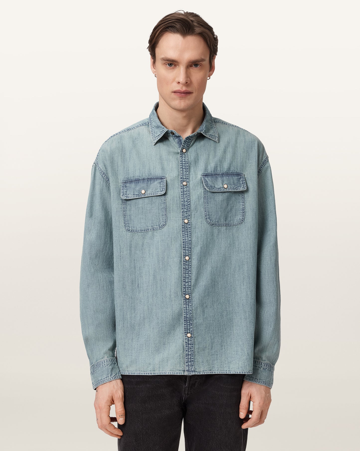 FADED INDIGO Color Gribbs LS Shirt from AllSaints