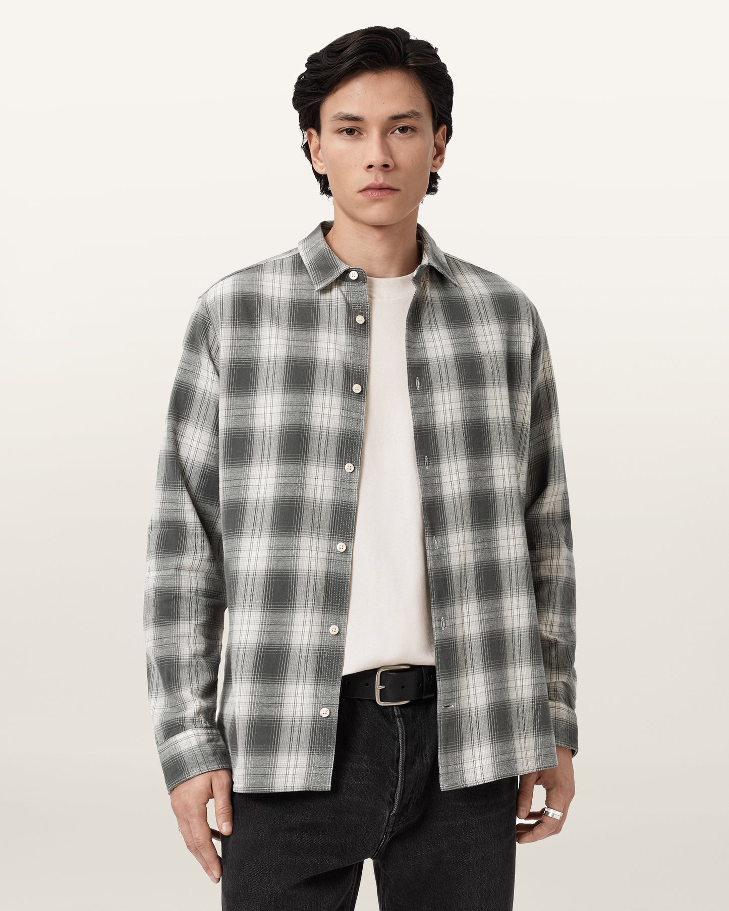 CLOUDED GREY Color Kelby LS Shirt from AllSaints