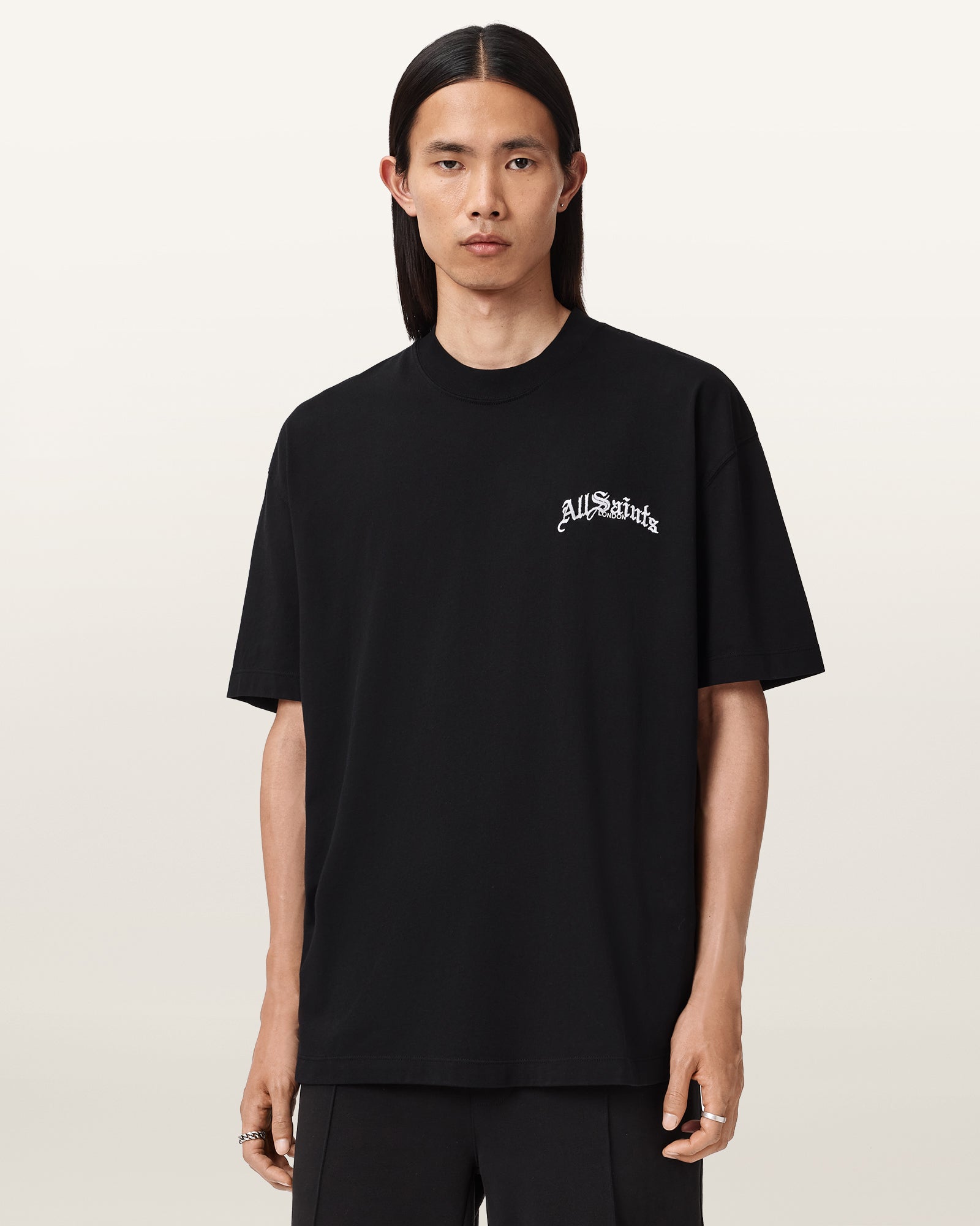 Washed Black Color Descent SS Crew from AllSaints