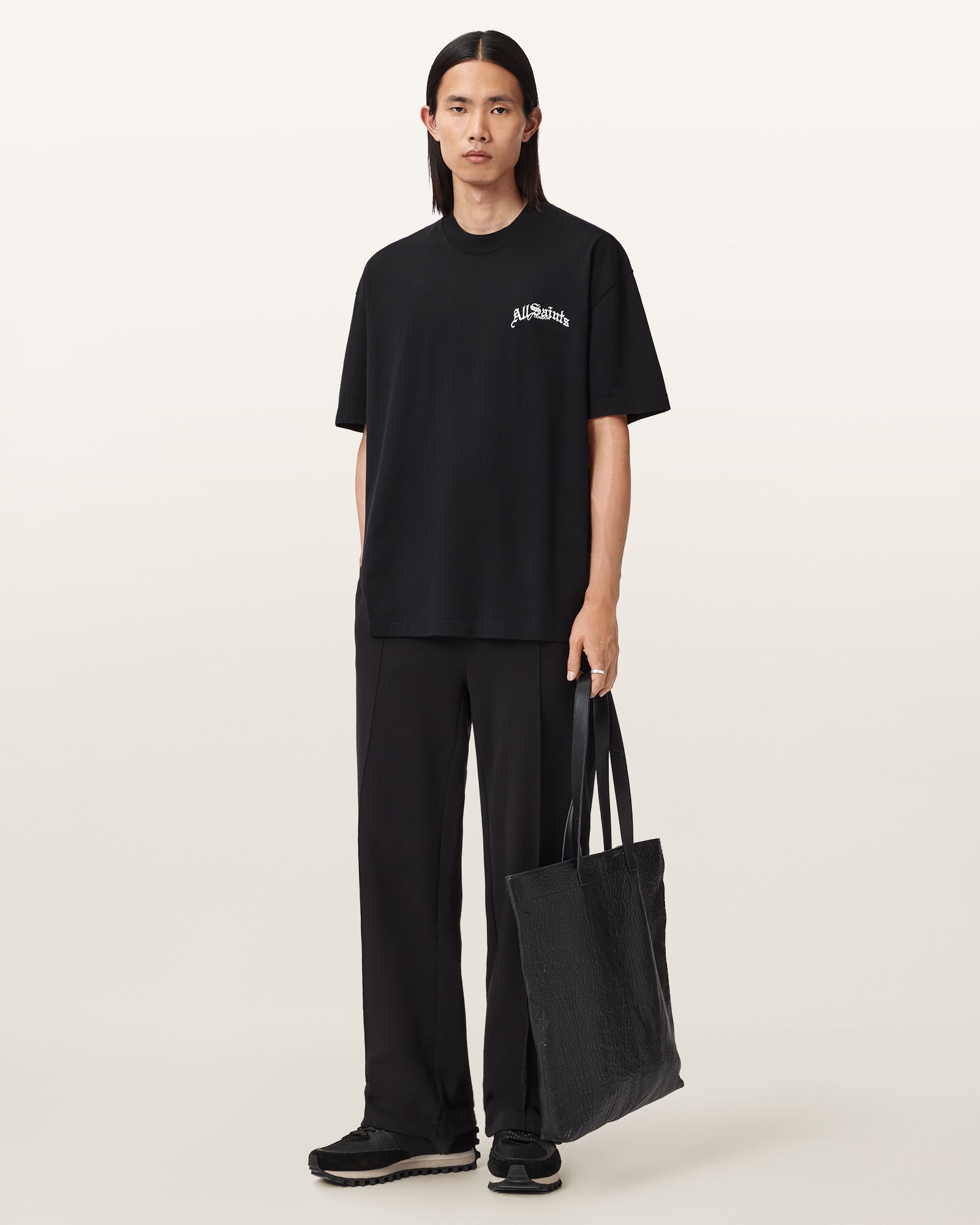 Washed Black Color Descent SS Crew from AllSaints