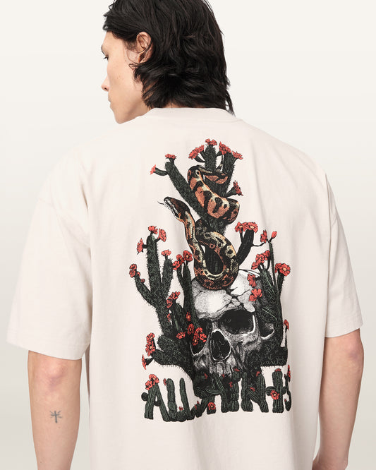 DUSK WHITE Color Cacti SS Crew Tee from AllSaints