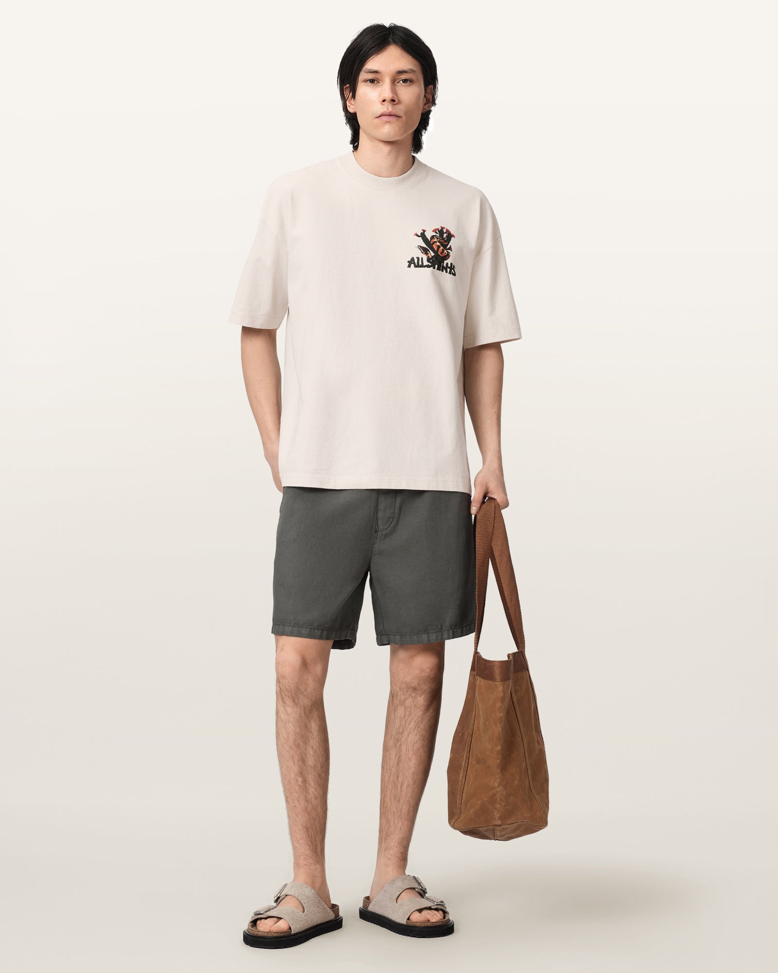 DUSK WHITE Color Cacti SS Crew Tee from AllSaints