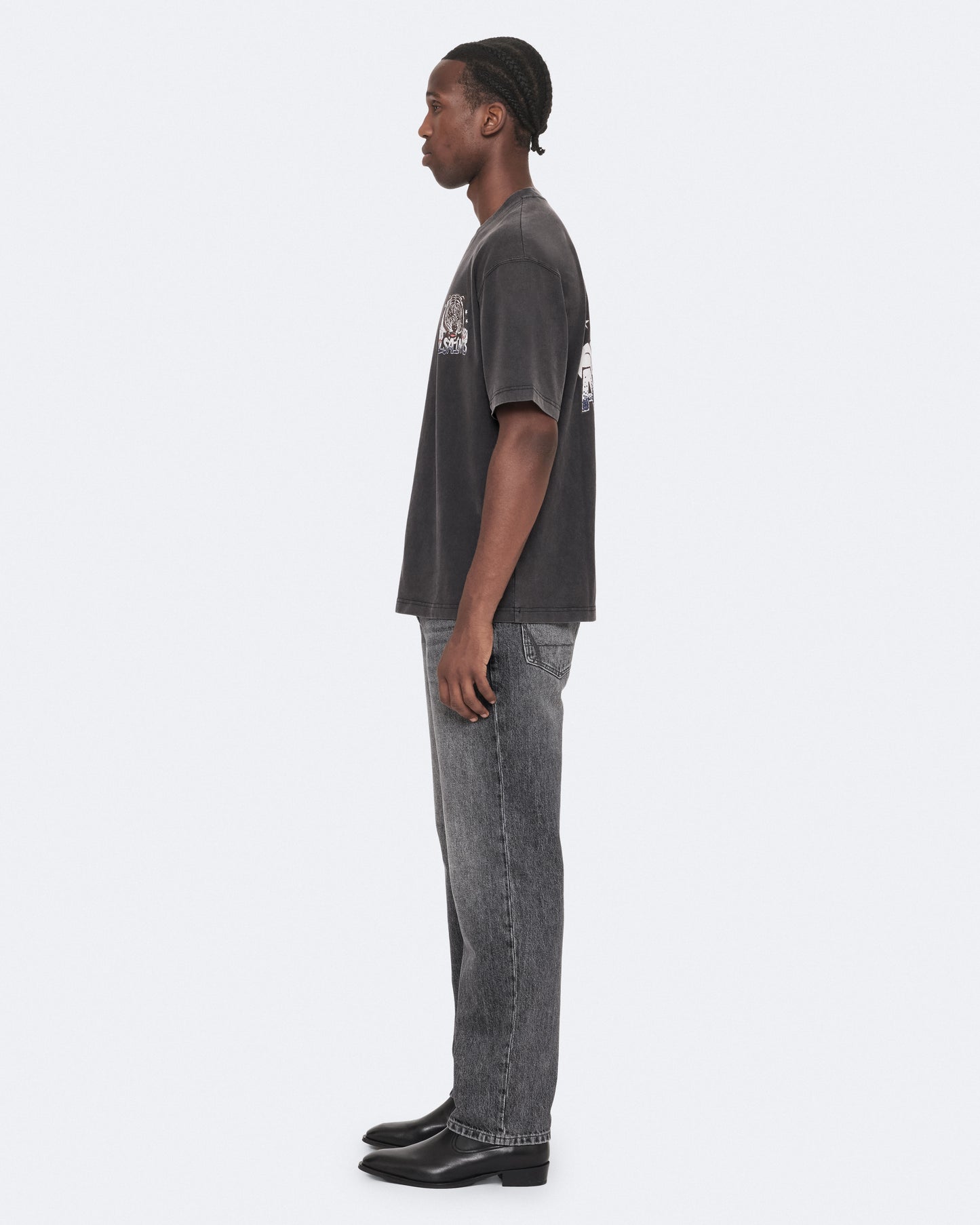 Washed Black Color Tigress SS Crew Tee from AllSaints