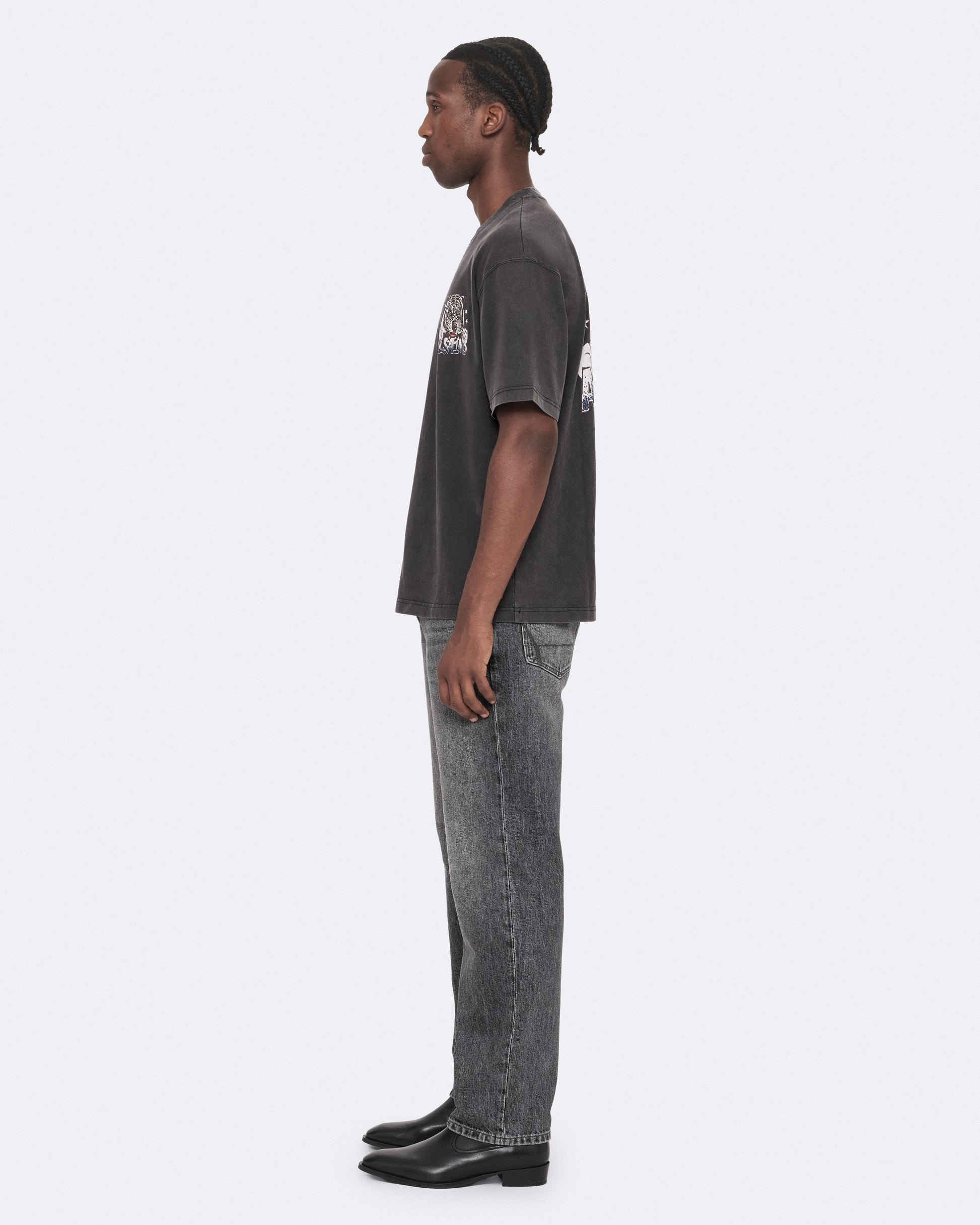Washed Black Color Tigress SS Crew Tee from AllSaints