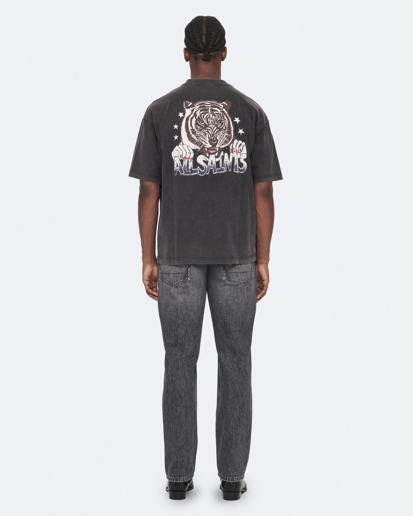 Washed Black Color Tigress SS Crew Tee from AllSaints