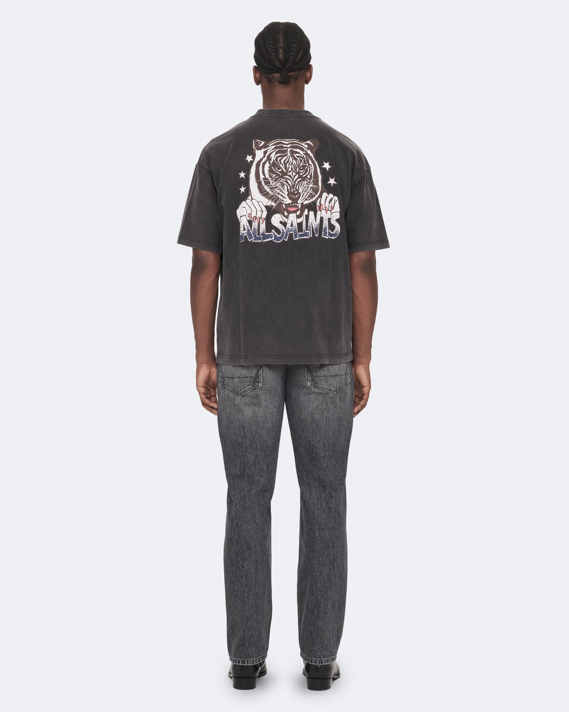 Washed Black Color Tigress SS Crew Tee from AllSaints