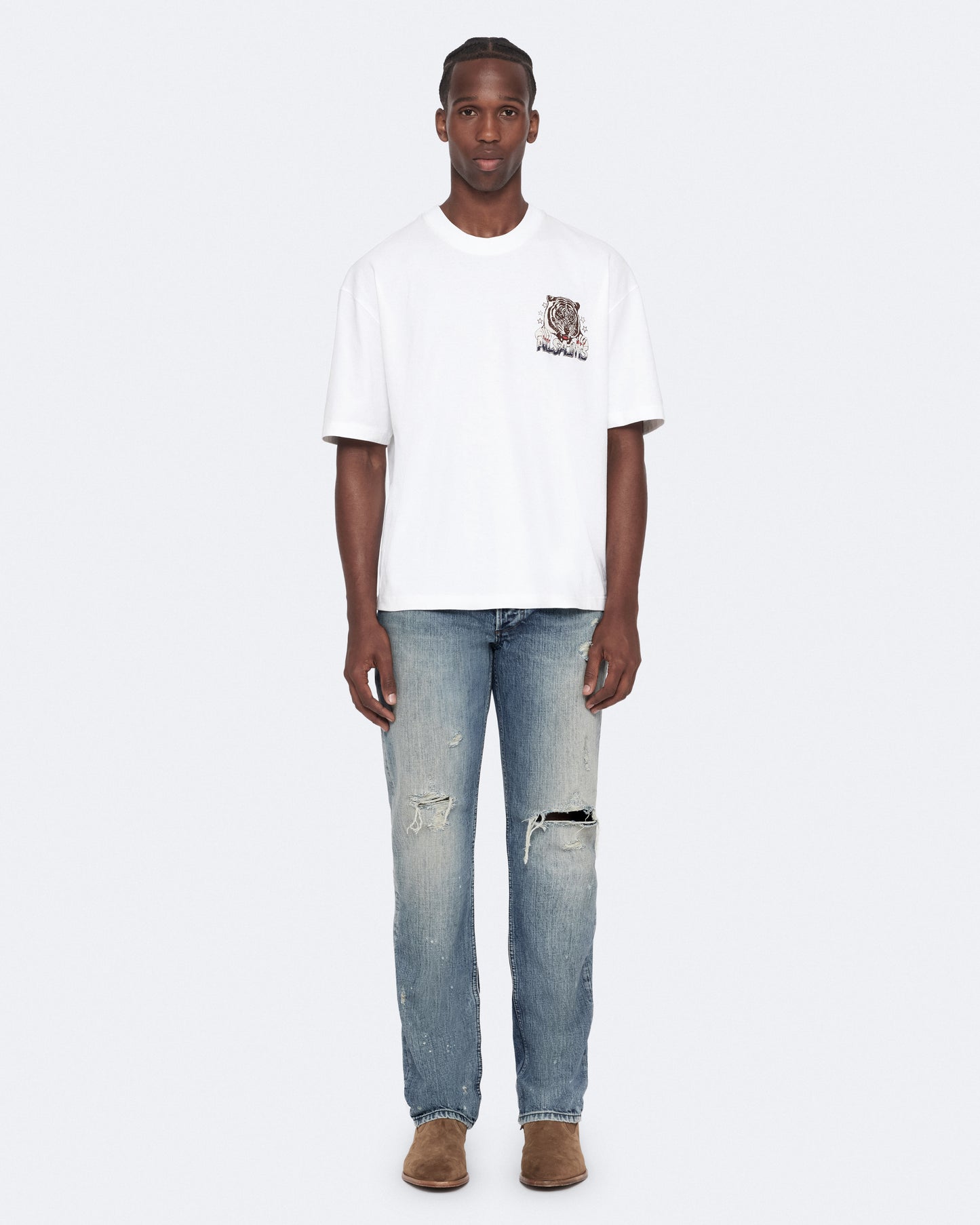 Optic White Color Tigress SS Crew Tee from AllSaints