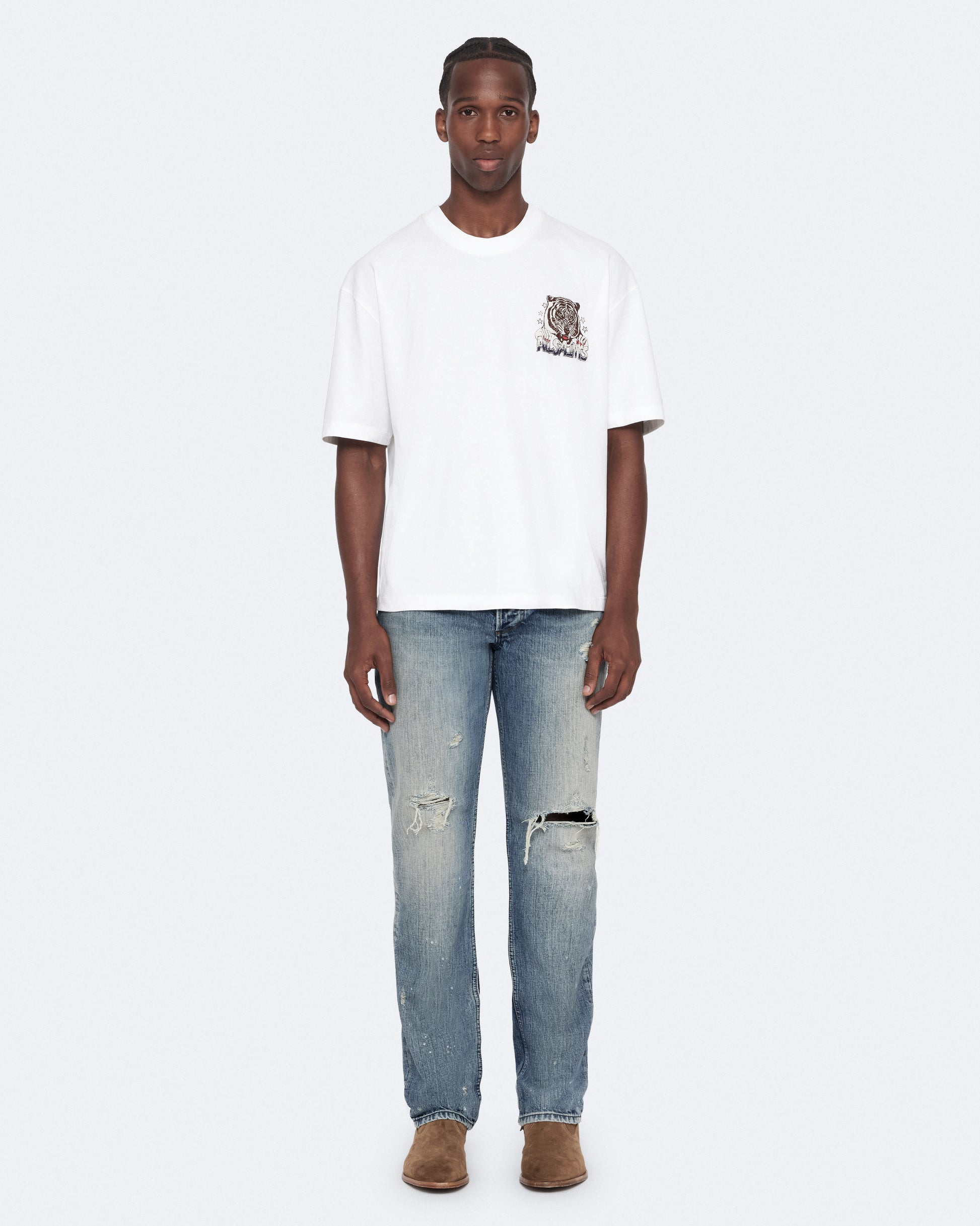 Optic White Color Tigress SS Crew Tee from AllSaints