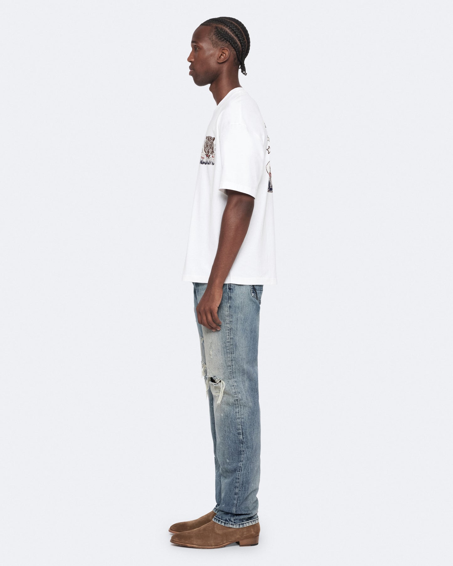 Optic White Color Tigress SS Crew Tee from AllSaints