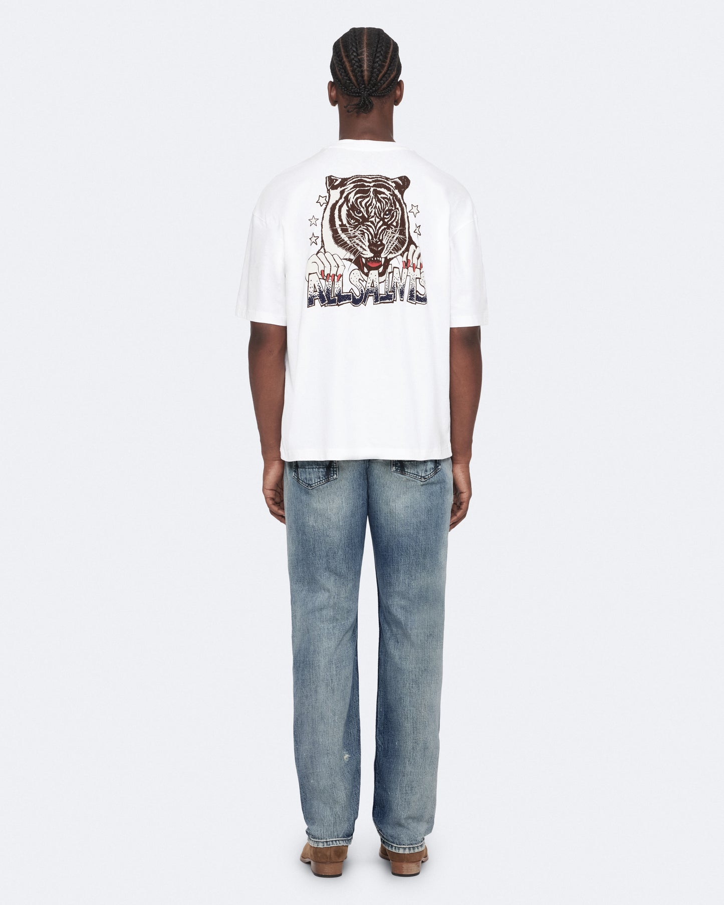 Optic White Color Tigress SS Crew Tee from AllSaints