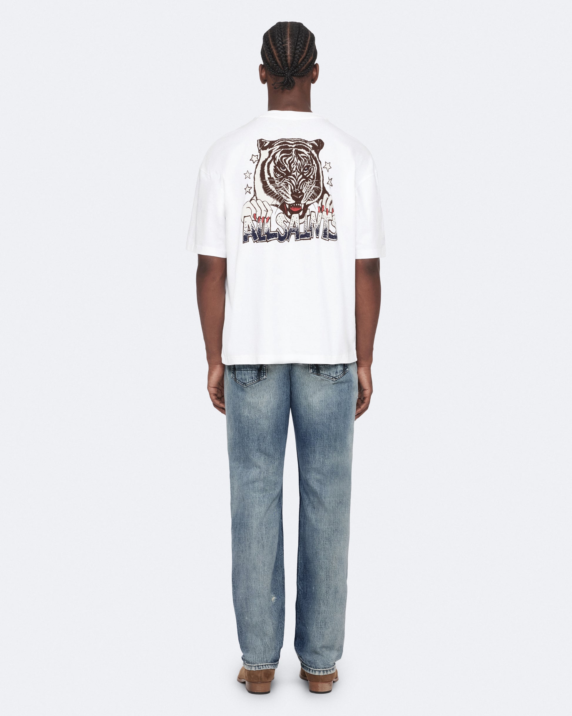 Optic White Color Tigress SS Crew Tee from AllSaints