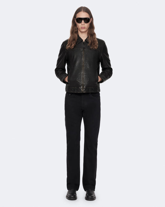Black/Brown Color Oakland Leather Jacket from AllSaints
