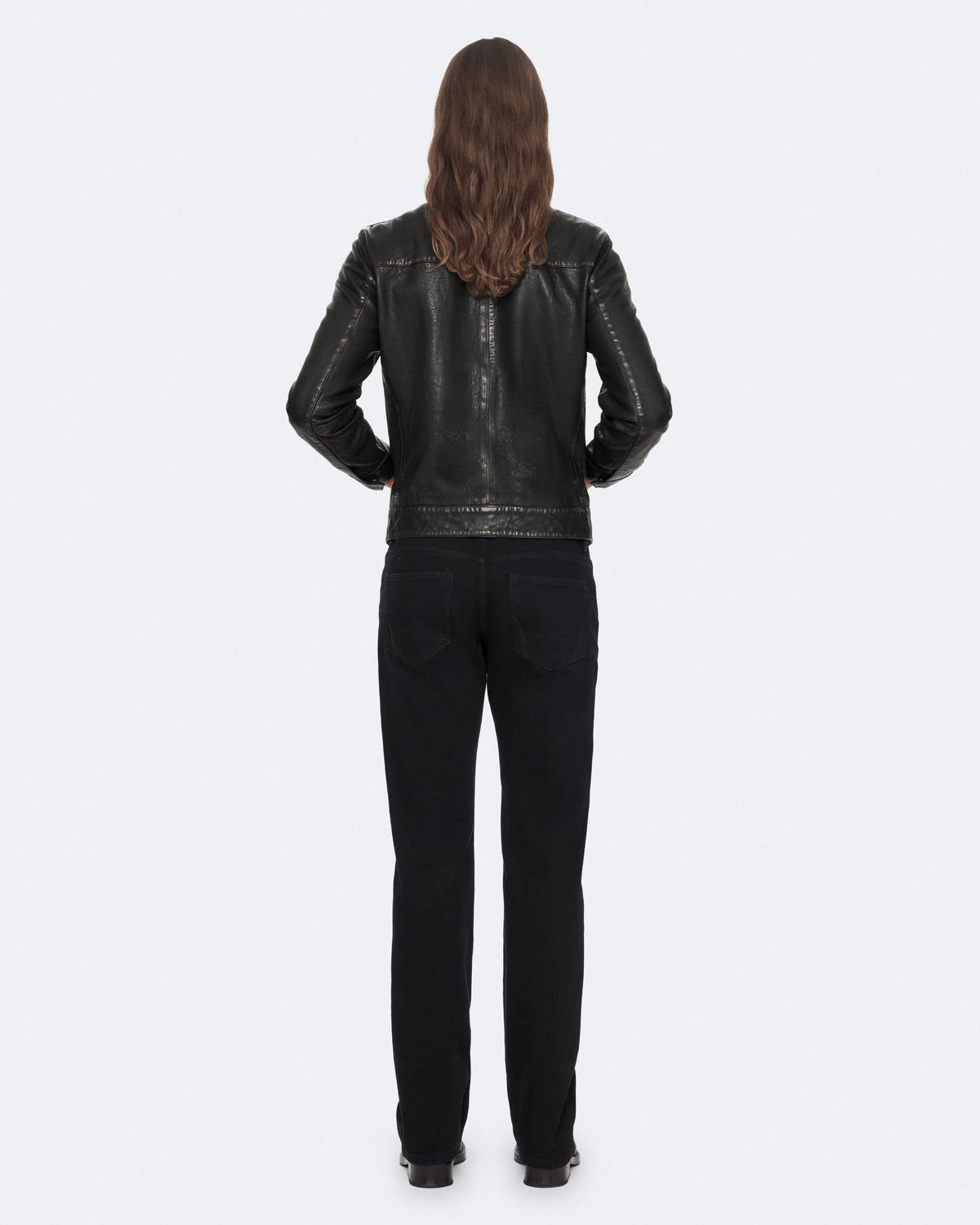 Black/Brown Color Oakland Leather Jacket from AllSaints