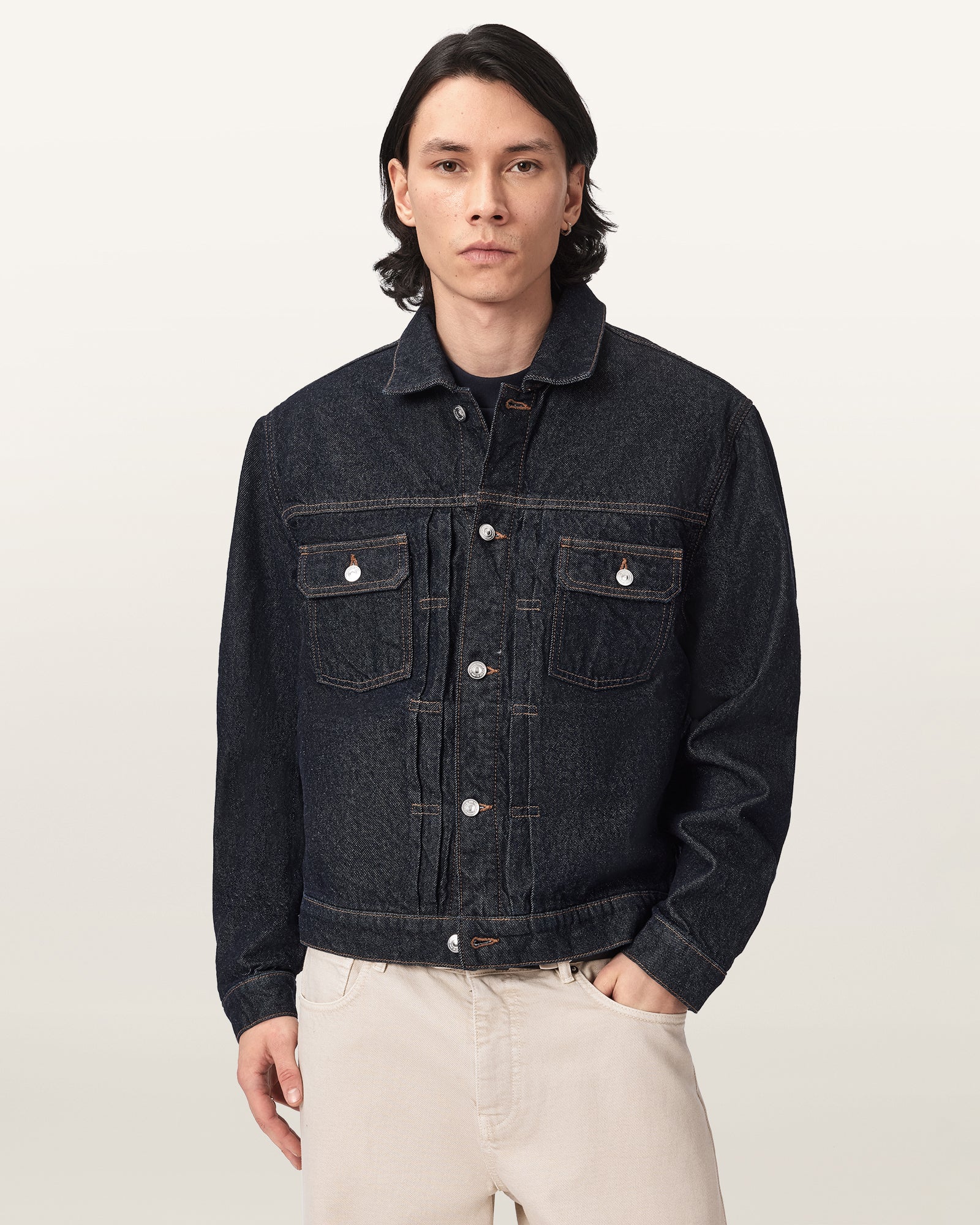 RINSE WASH INDIGO Color Union Tigres Jacket from AllSaints