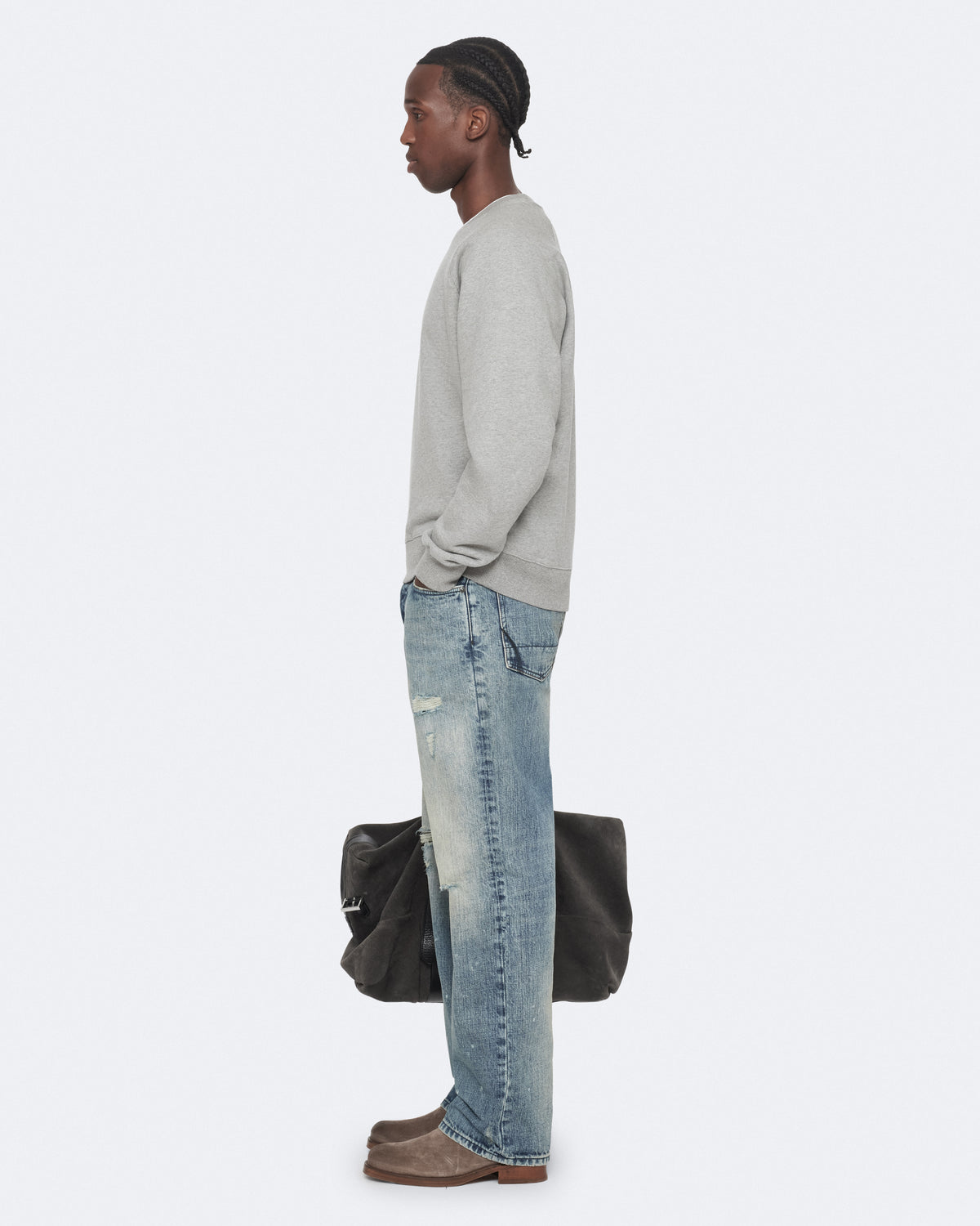 Grey Marl Color Nolan Crew Sweatshirt from AllSaints