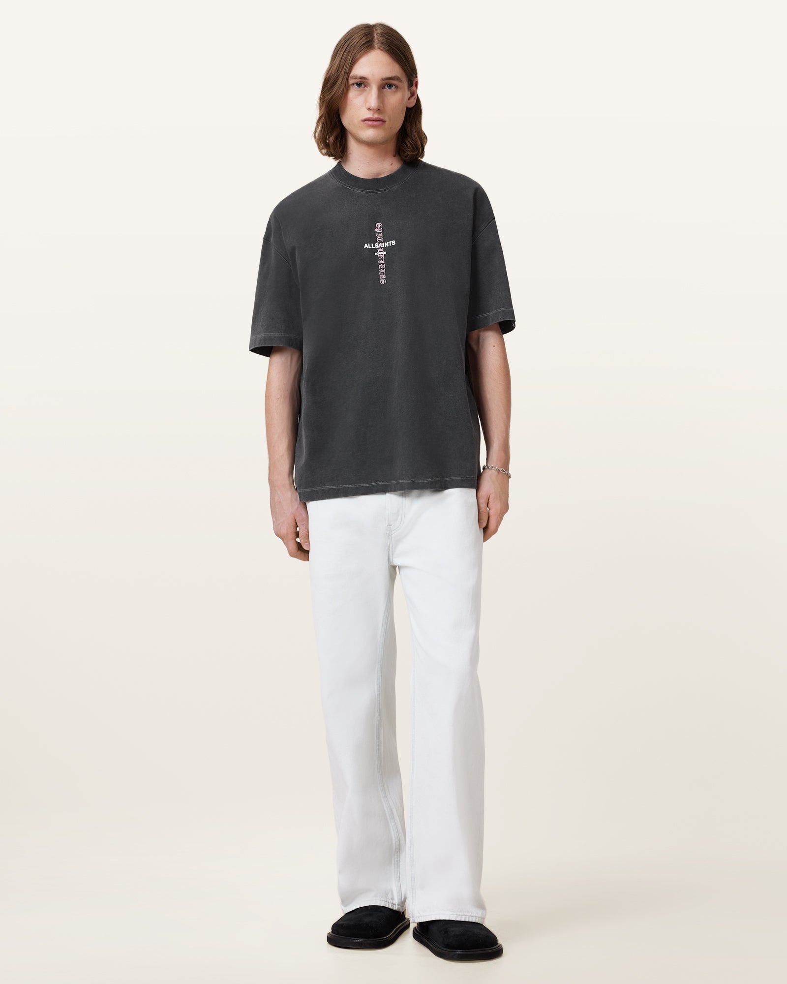 Washed Black Color Knox SS Crew from AllSaints