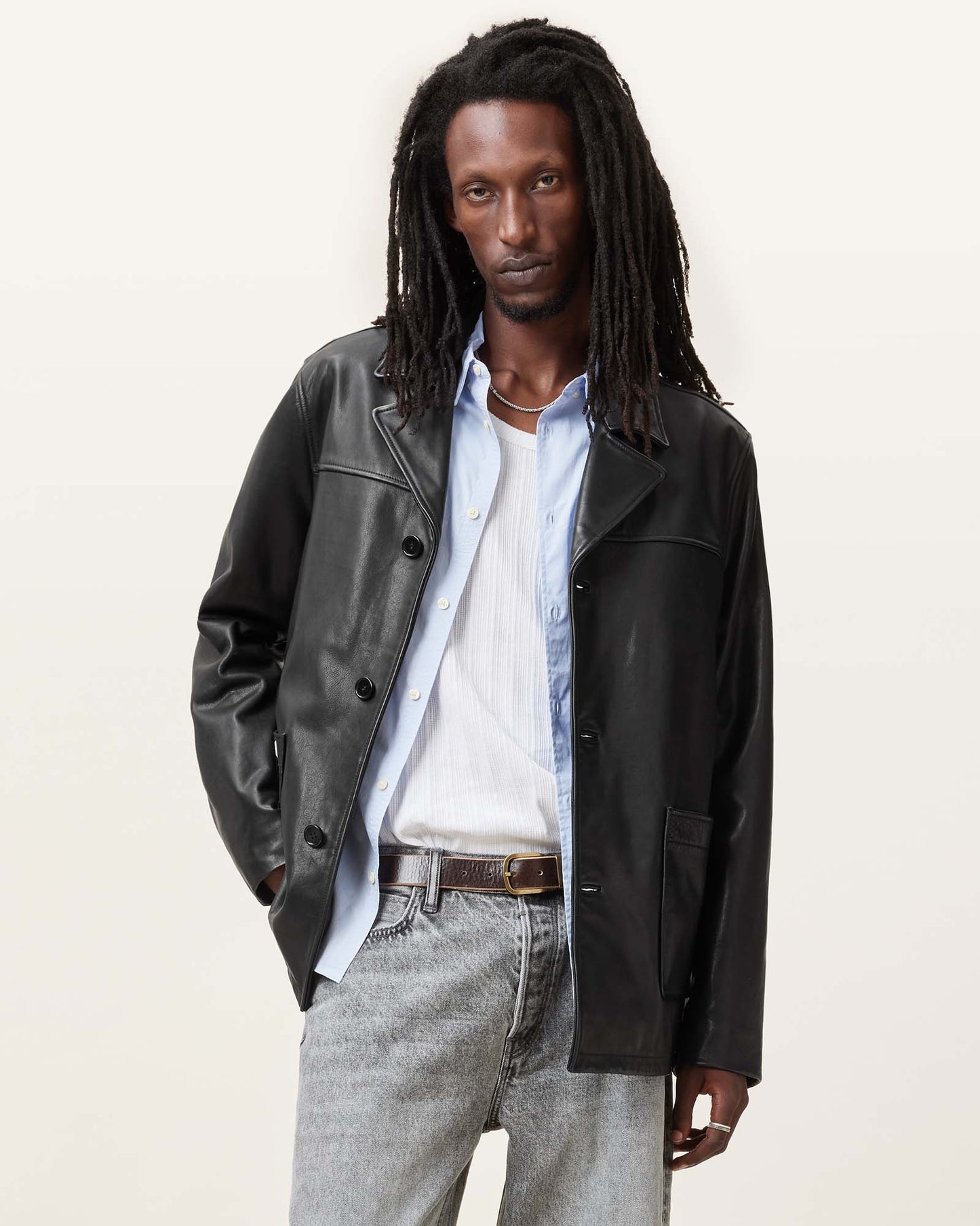 Black Color Lucas Coat from AllSaints