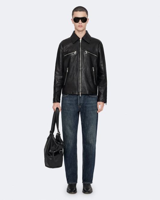 Black Color Vegason Leather Jacket from AllSaints