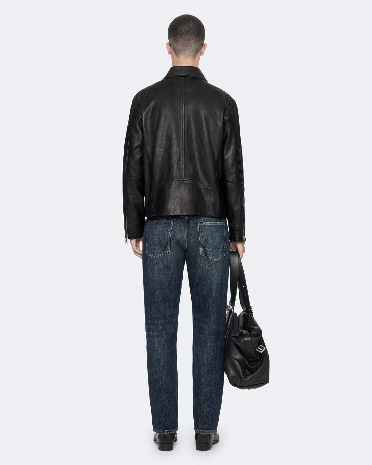 Black Color Vegason Leather Jacket from AllSaints