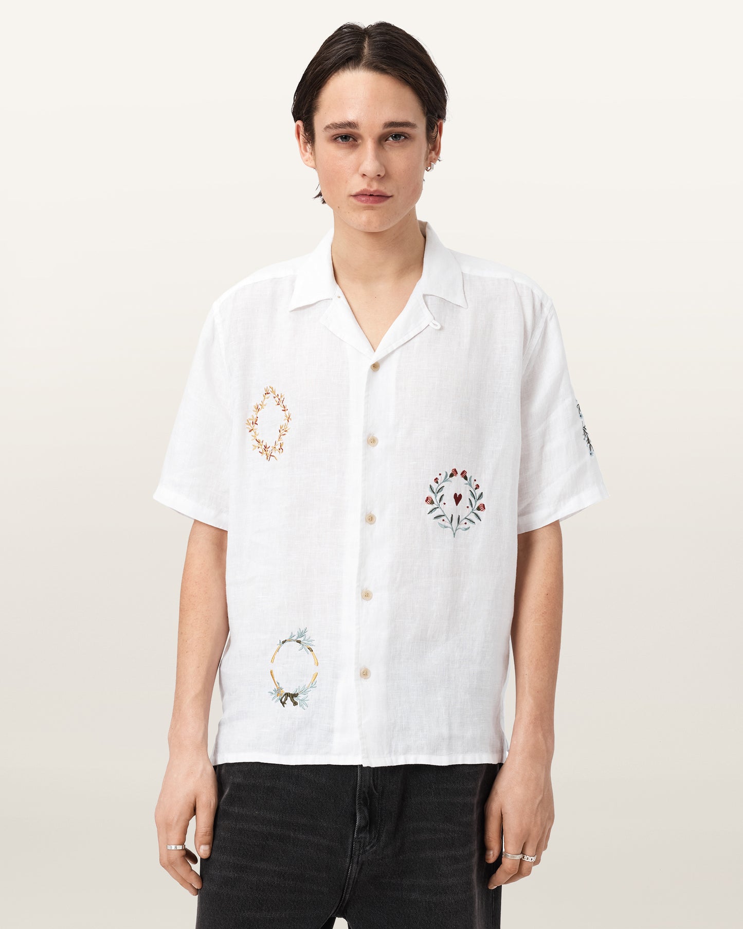Ecru Color Deck SS Shirt from AllSaints