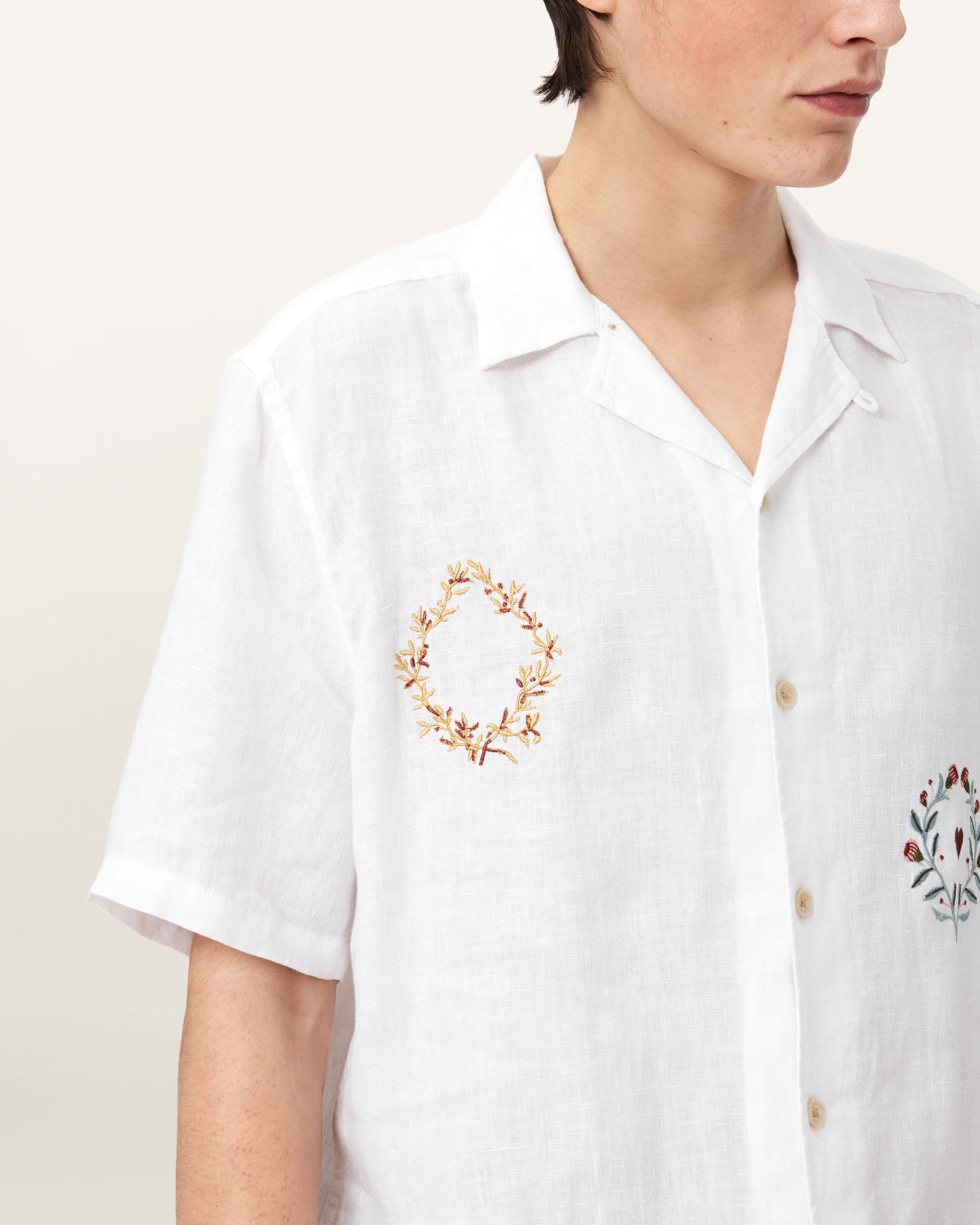 Ecru Color Deck SS Shirt from AllSaints