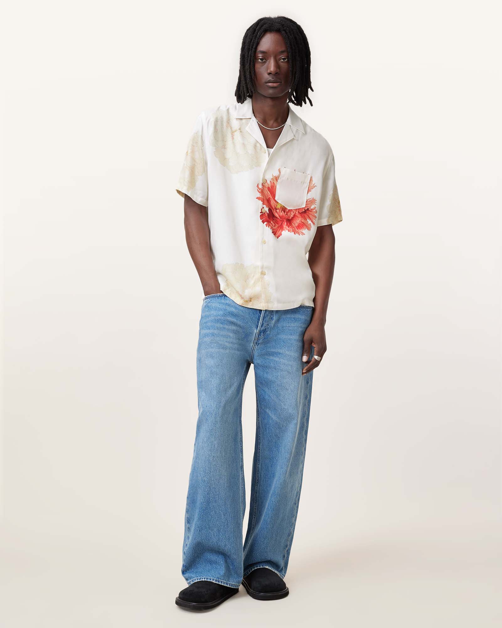 White Color Fleur SS Shirt from AllSaints